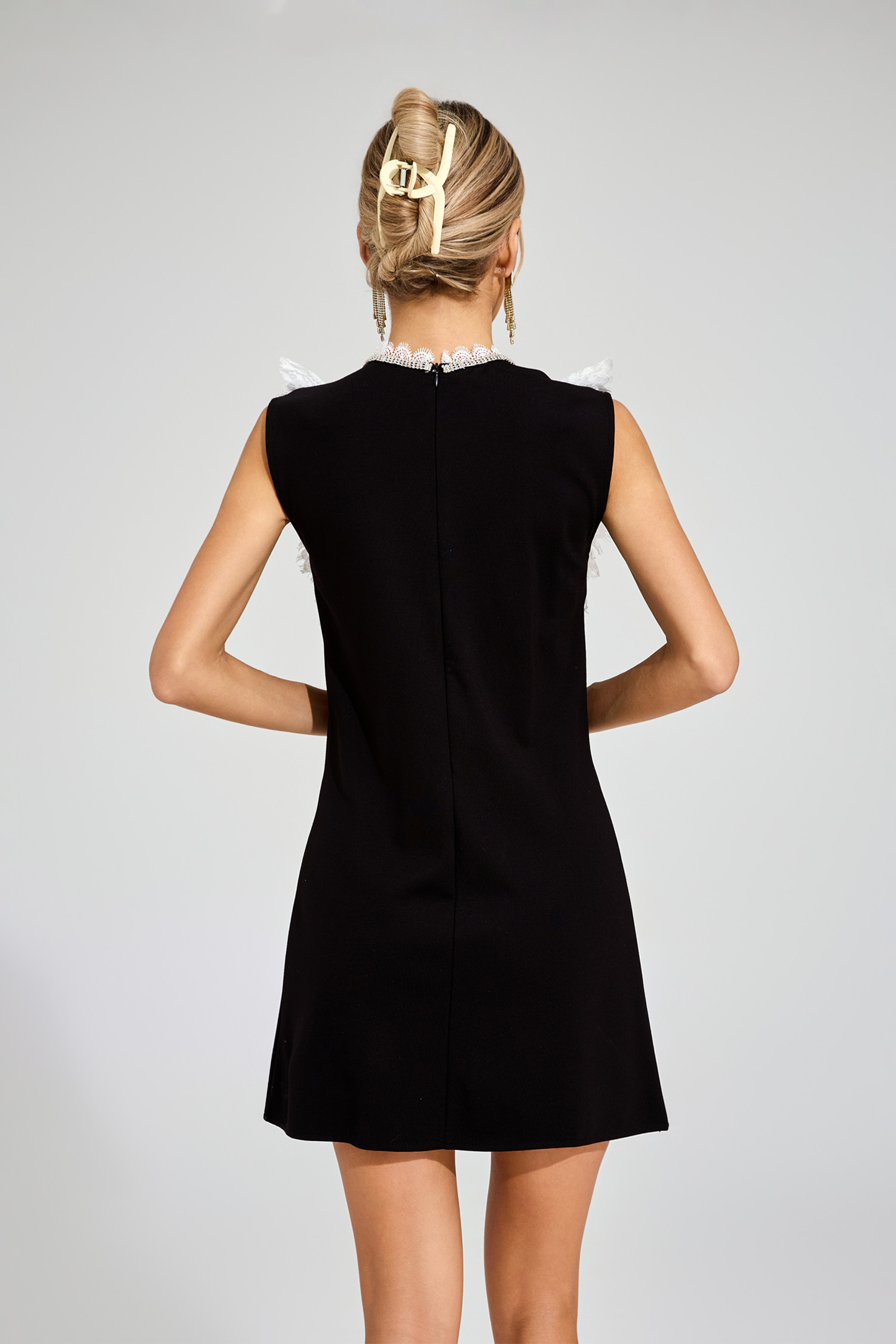 Maltz Black Lace Mini Dress