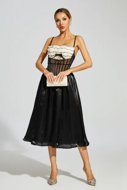 Robeson Black Lace Slip Dress