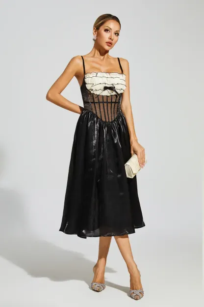 Robeson Black Lace Slip Dress