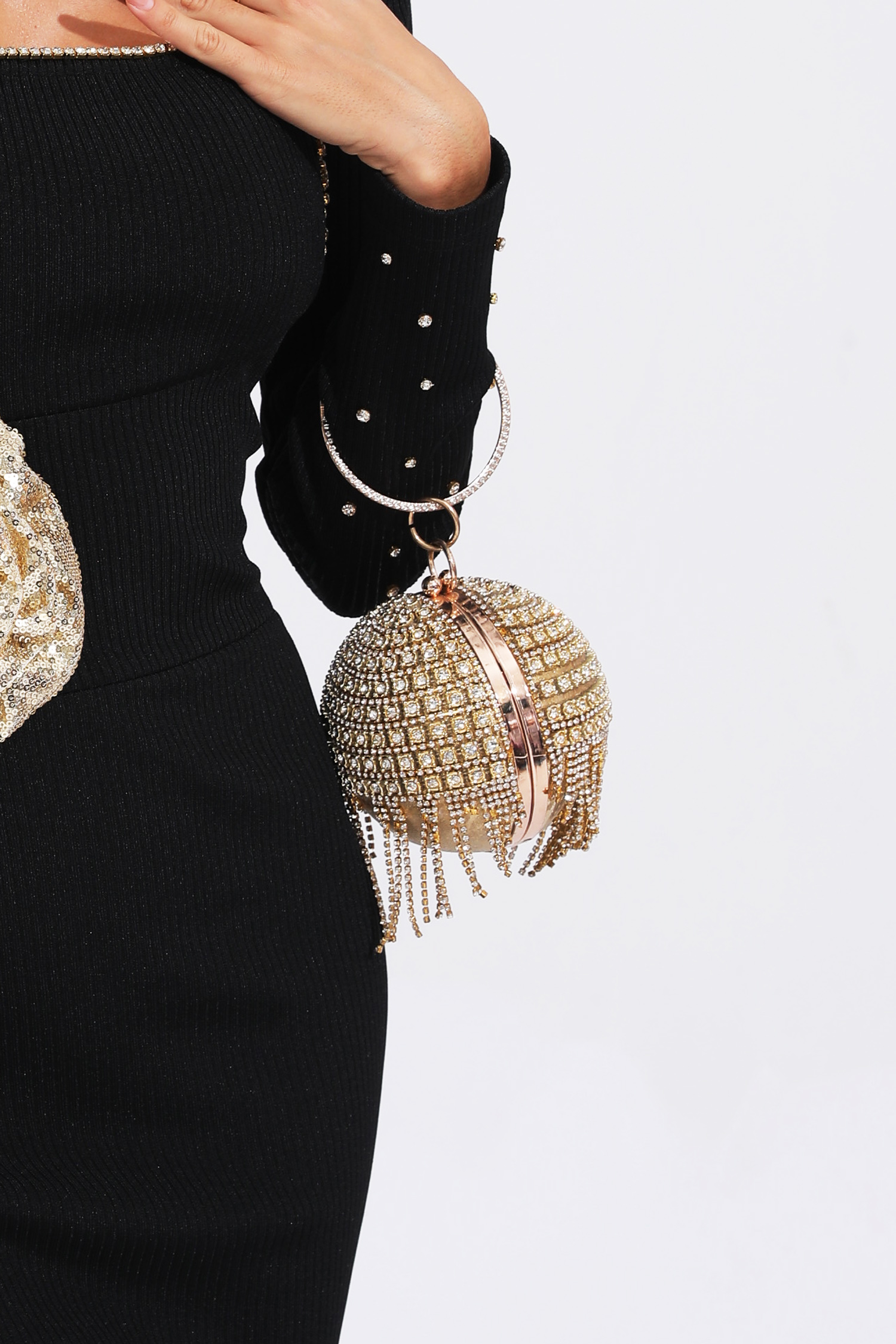 Tobey Gold Round Ball Bag