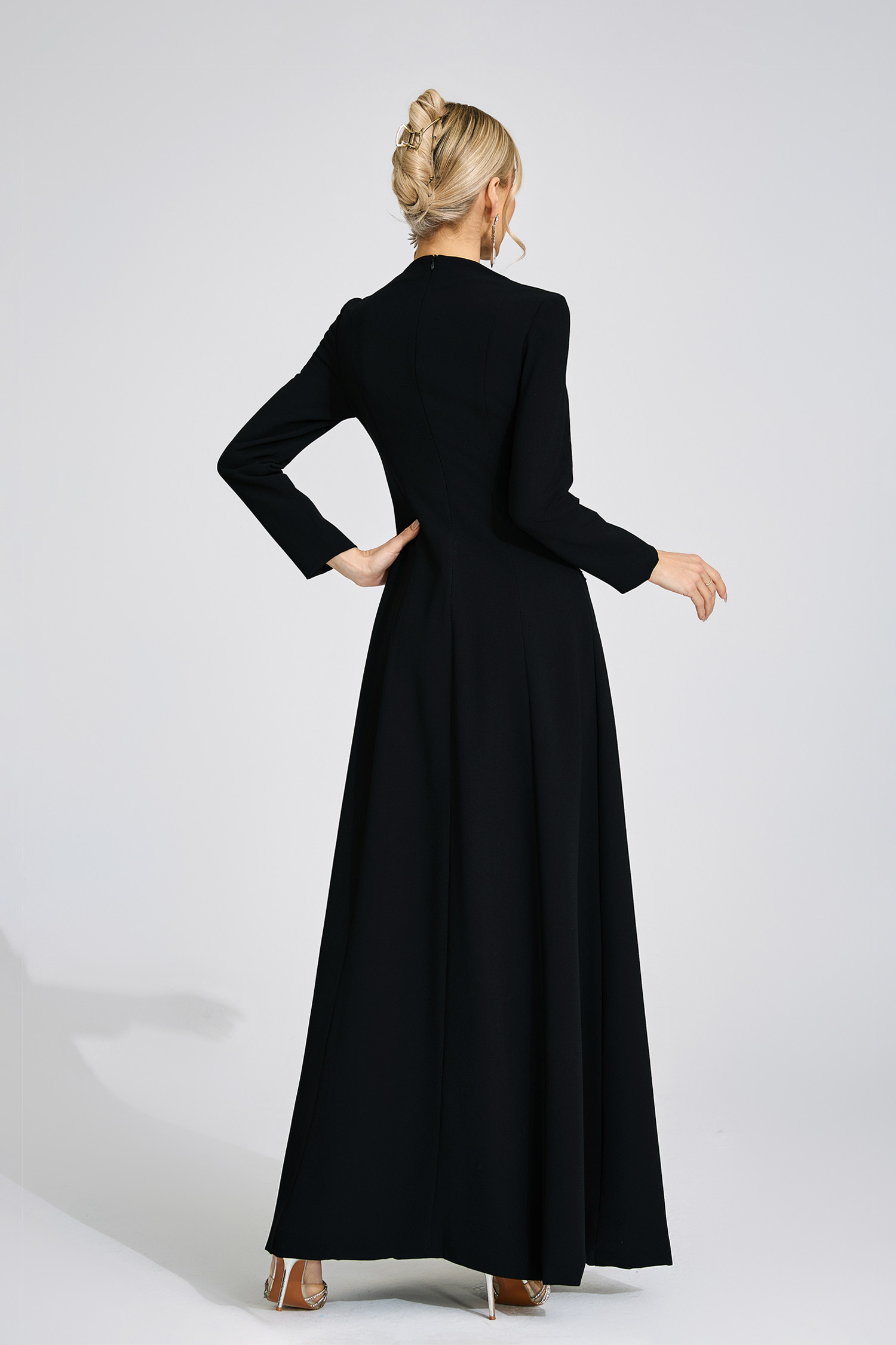 Xenia Black Diamond Maxi Dress