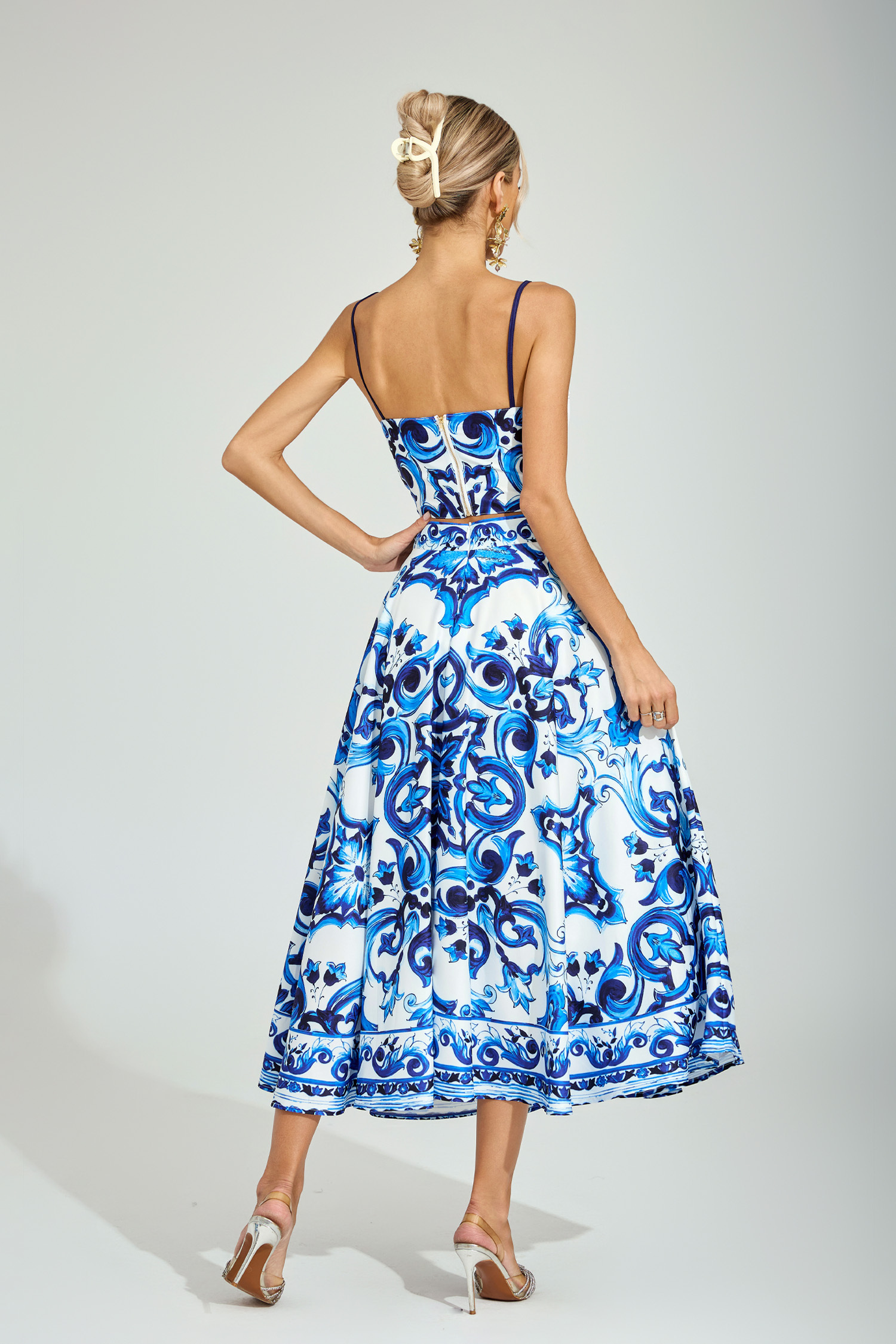 Doreen Blue Porcelain Printed Set