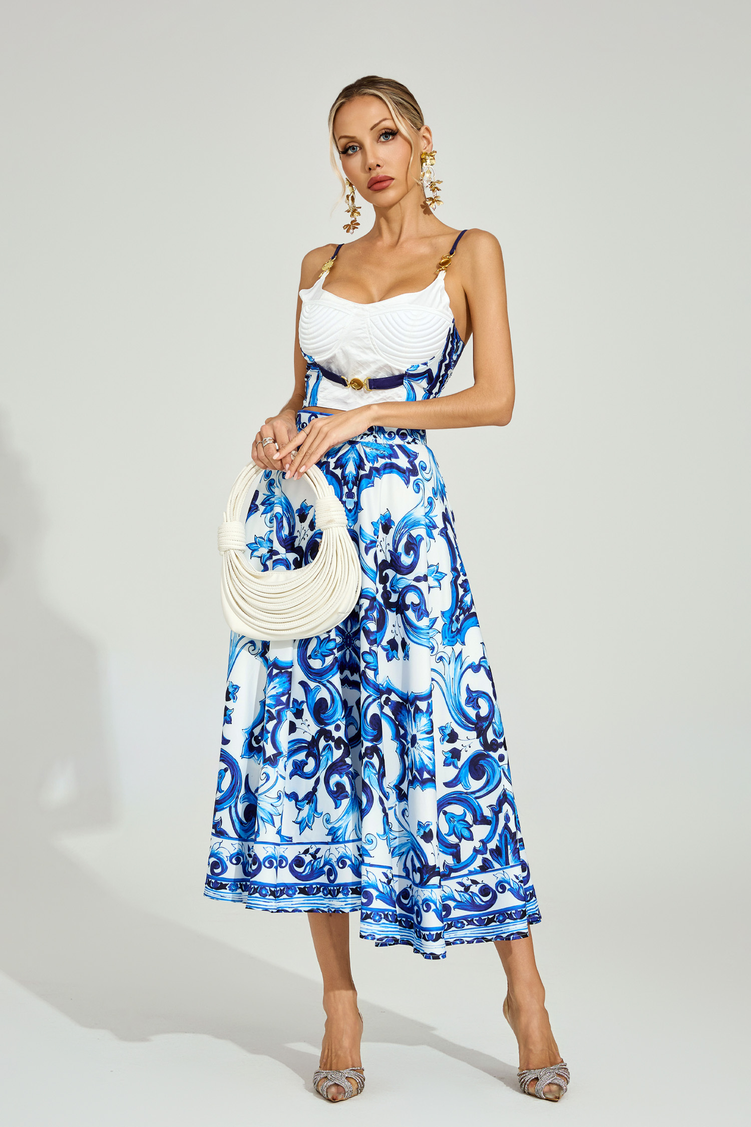 Doreen Blue Porcelain Printed Set