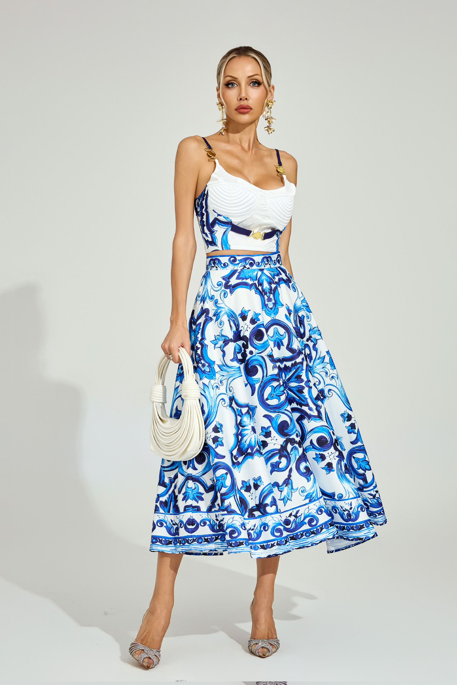 Doreen Blue Porcelain Printed Set