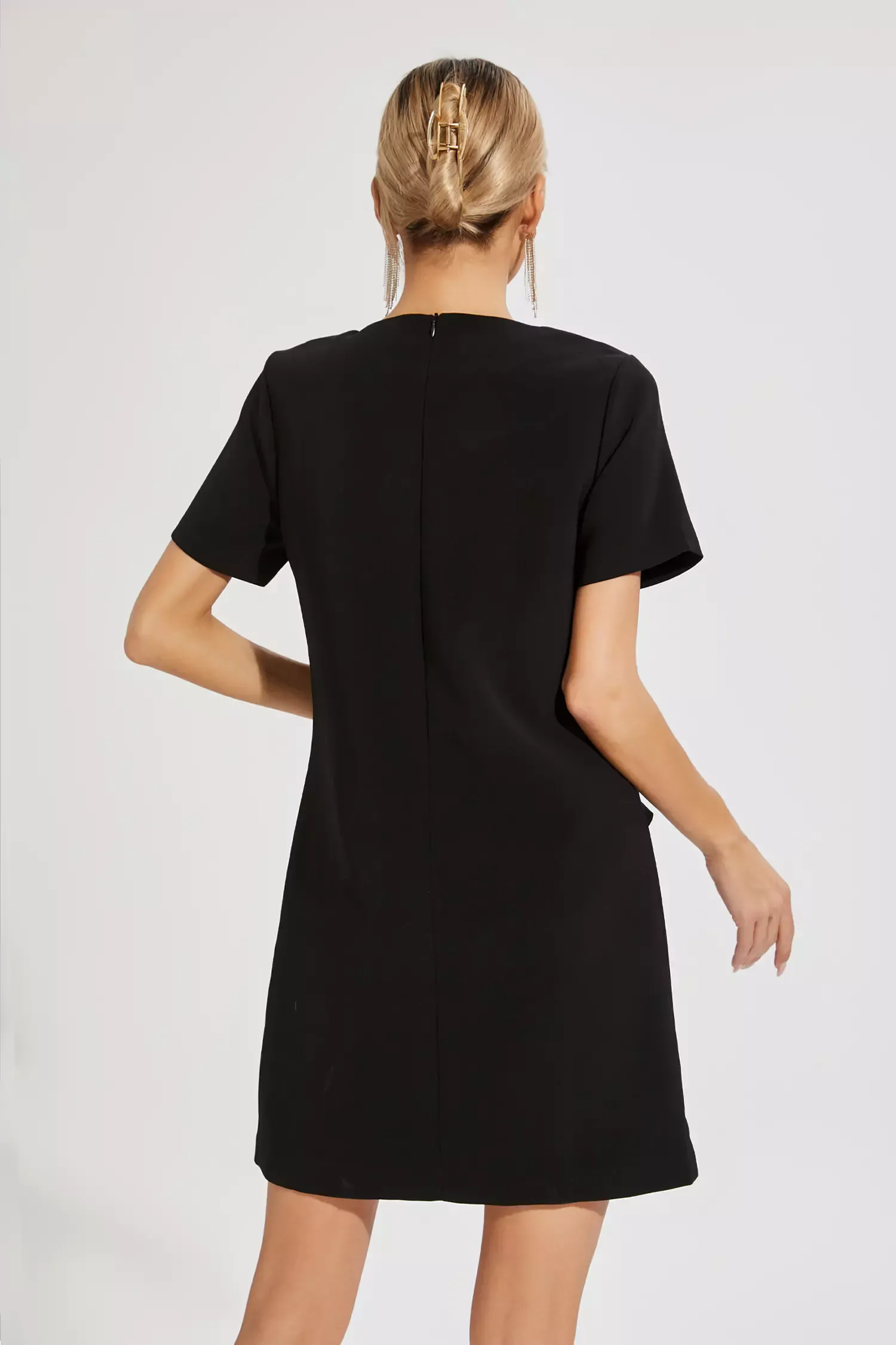 Freesia Black Rose Mini Dress