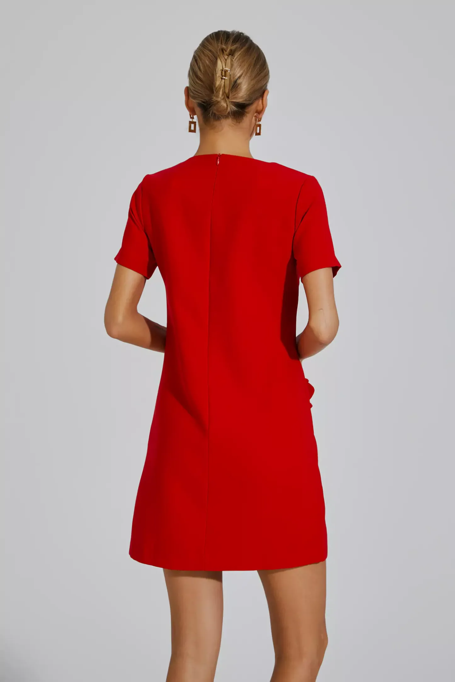 Freesia Red Rose Mini Dress