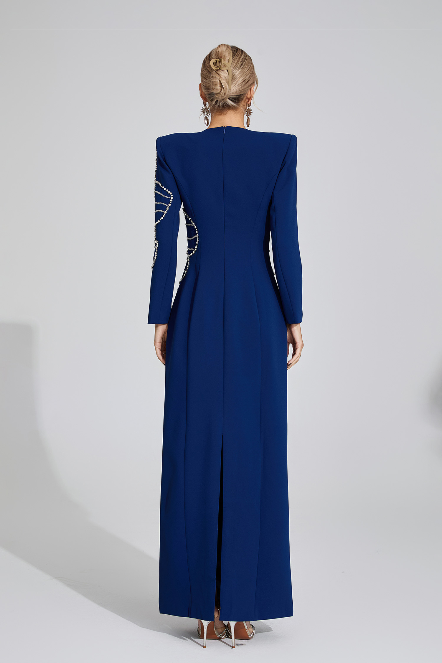 Shaw Dark Blue Diamond Maxi Dress