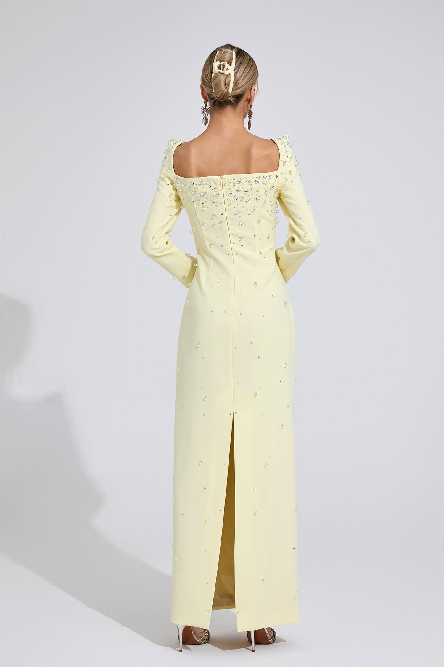 Tarn Yellow Diamond Maxi Dress