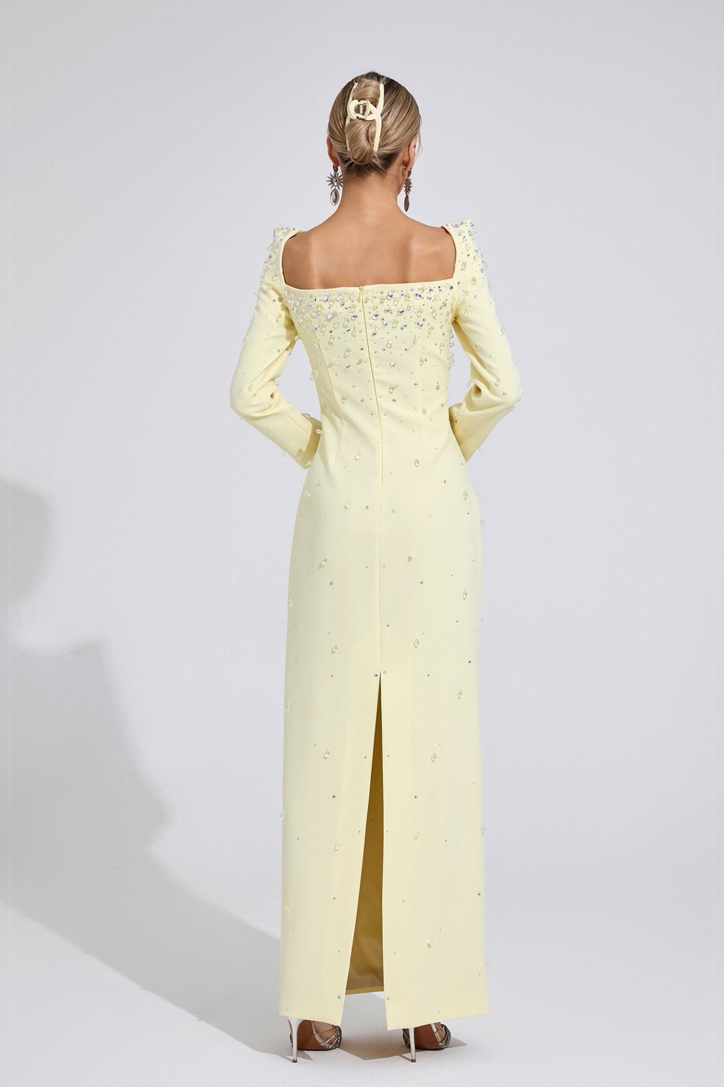 Tarn Yellow Diamond Maxi Dress