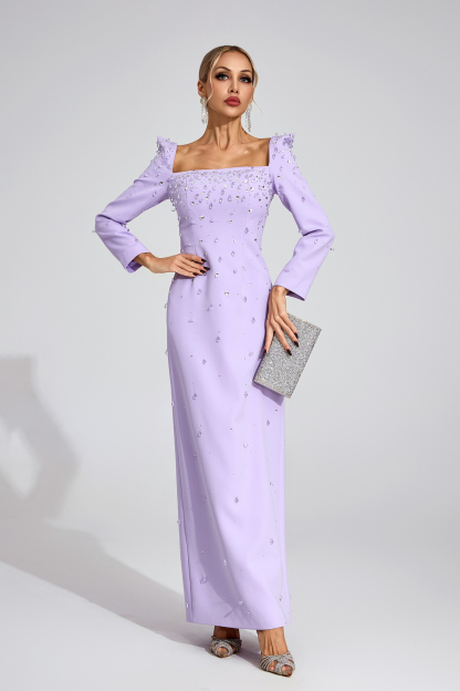 Tarn Purple Diamond Maxi Dress