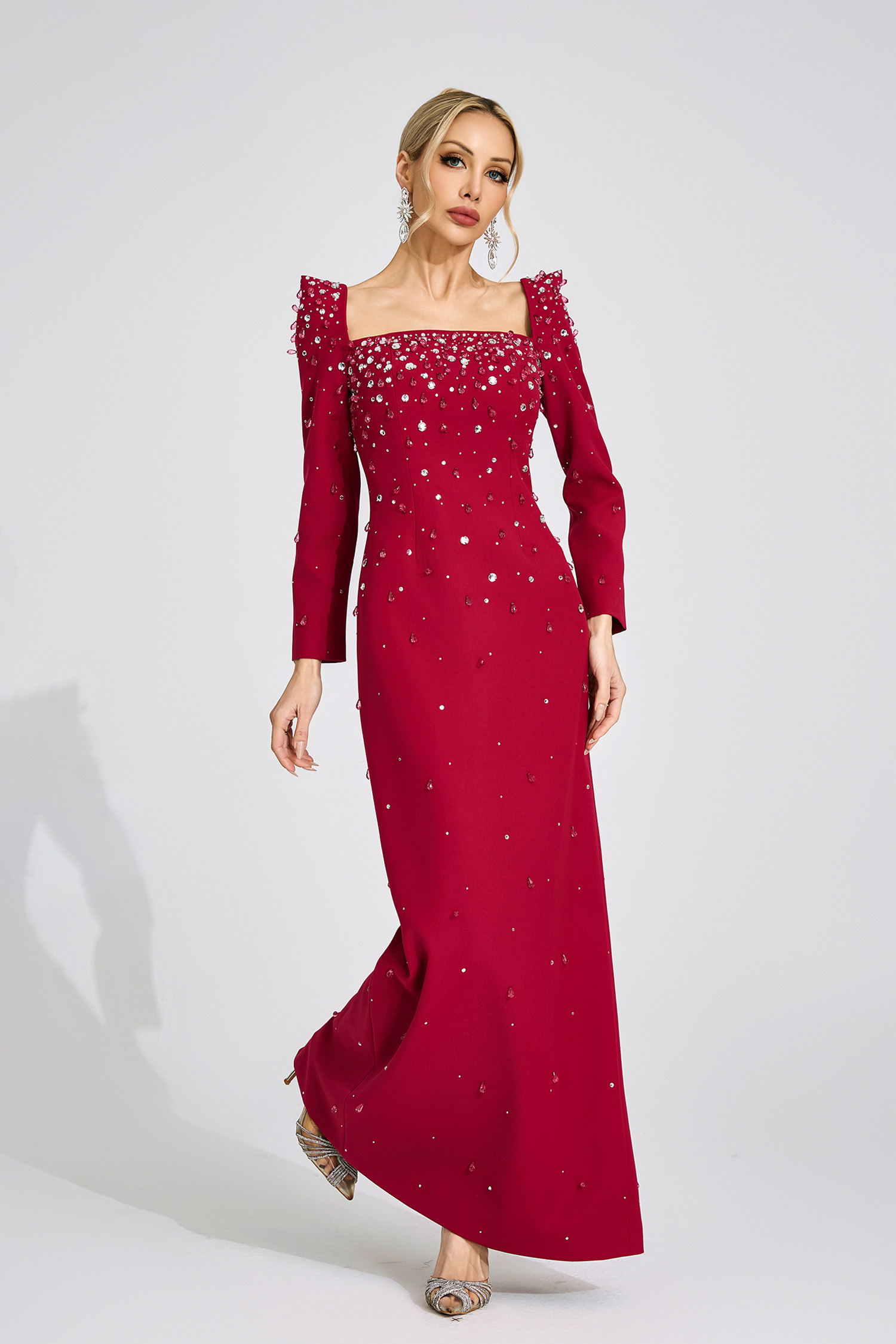 Tarn Red Diamond Maxi Dress