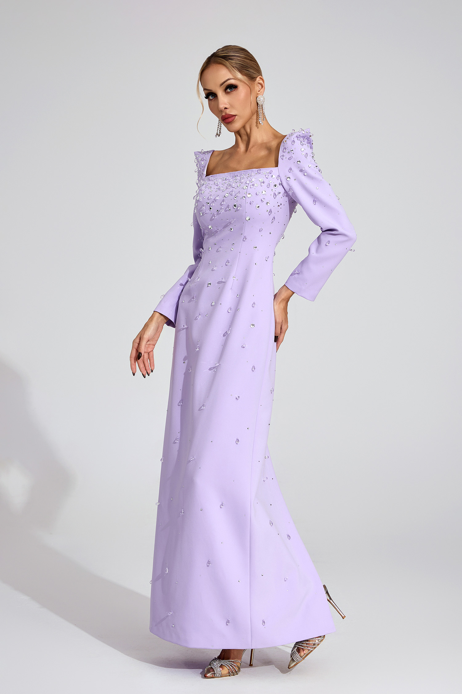Tarn Purple Diamond Maxi Dress