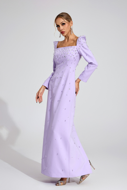 Tarn Purple Diamond Maxi Dress