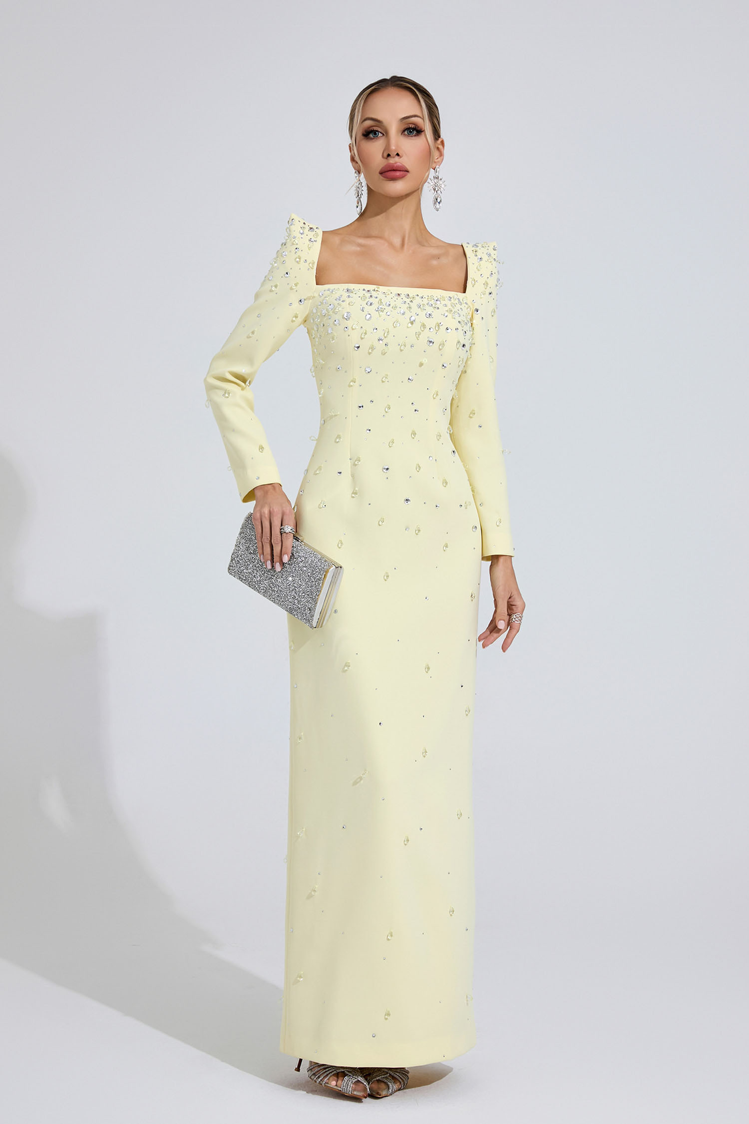 Tarn Yellow Diamond Maxi Dress