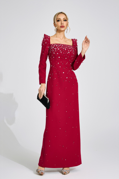 Tarn Red Diamond Maxi Dress