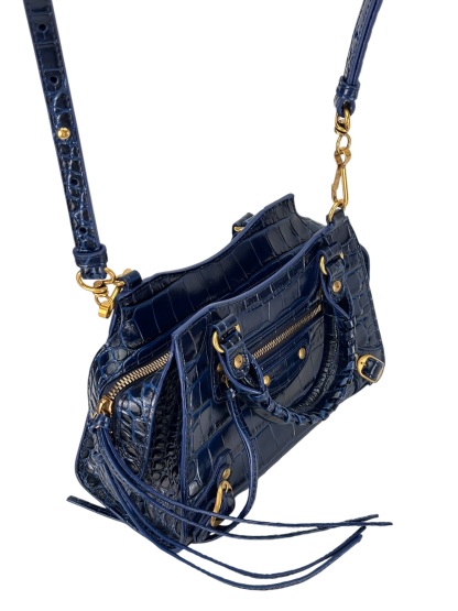 BALENCIAGA - Blue Calfskin Neo Classic City Mini 2Way Bag