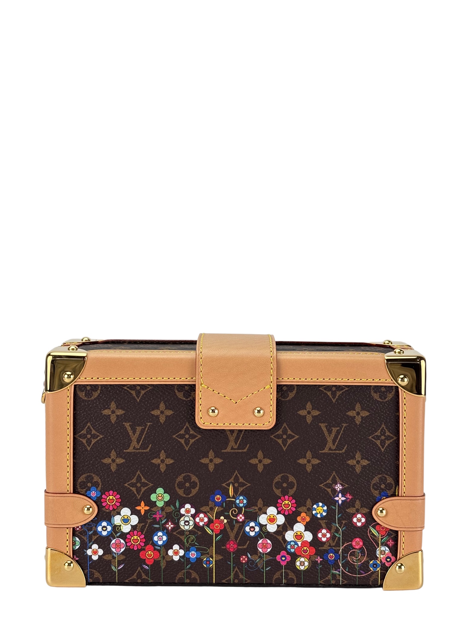 LOUIS VUITTON - LV x TM Canvas Monogram Flowers Petite Malle Bag  