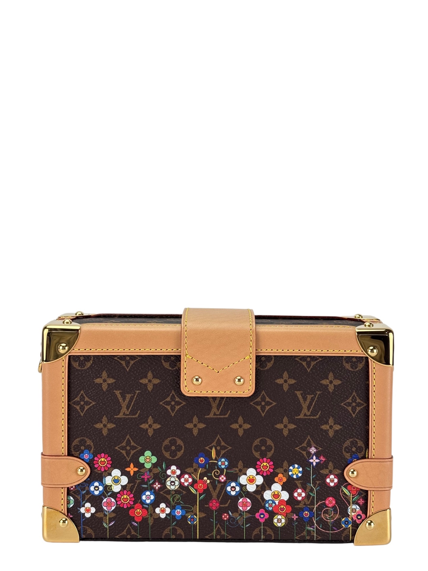 LOUIS VUITTON - LV x TM Canvas Monogram Flowers Petite Malle Bag