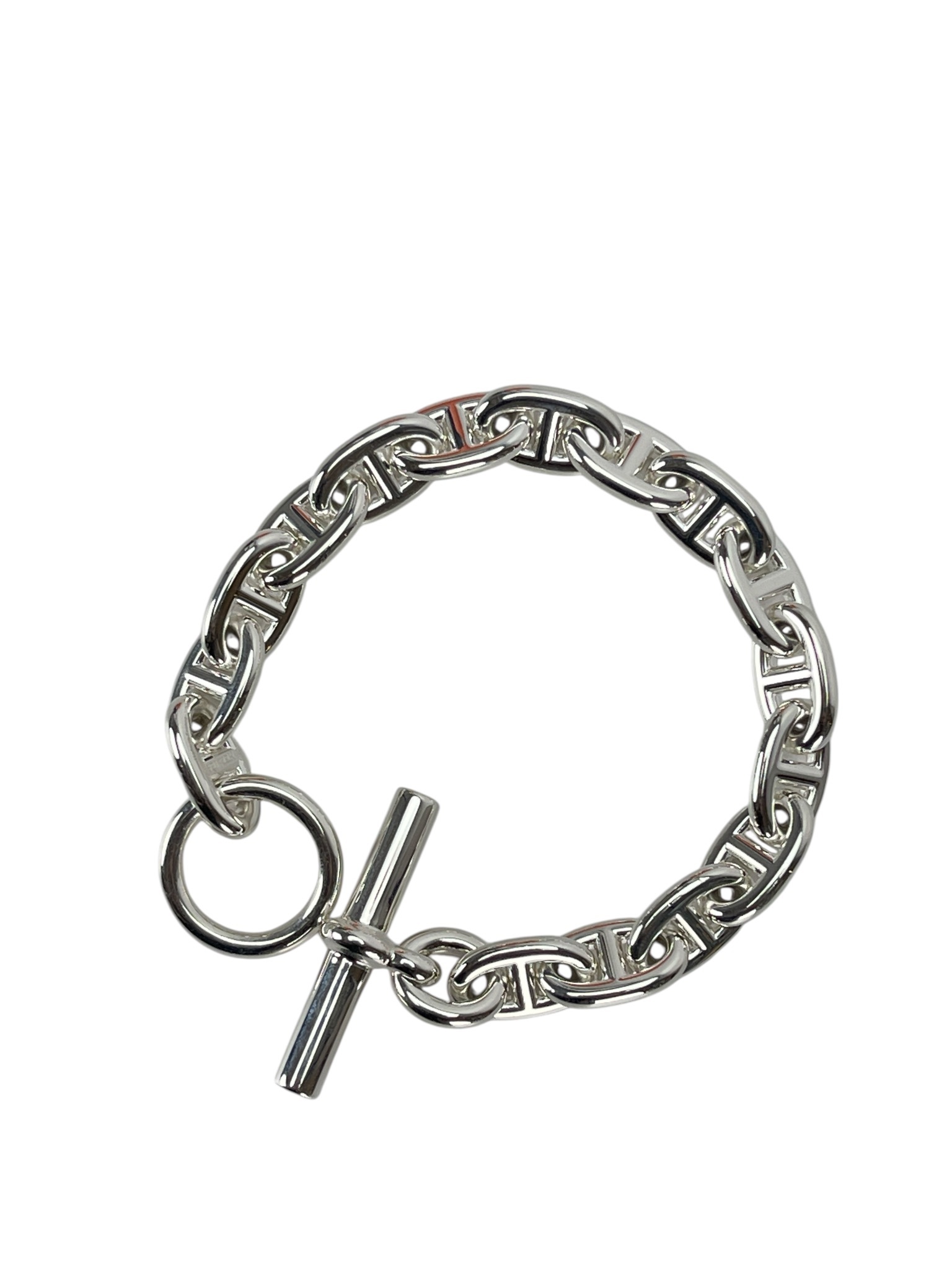 HERMES - Chaine d'ancre Bracelet Medium Model 12 links SILVER AG925