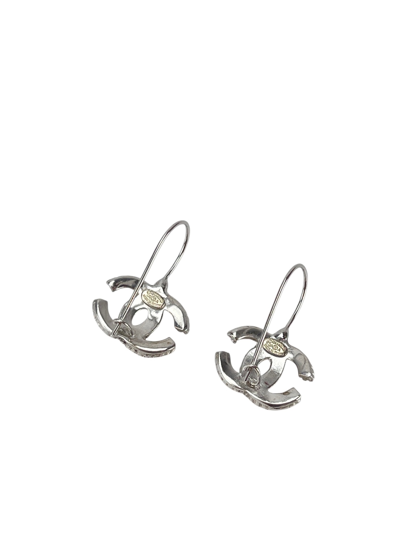 CHANEL - 00A Silver Wheat Ear CC Earrings