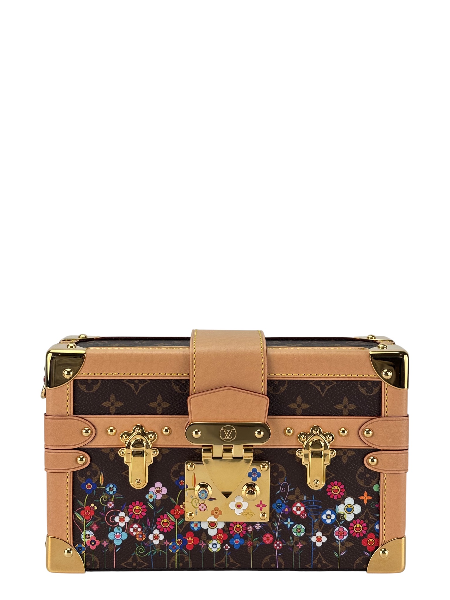 LOUIS VUITTON - LV x TM Canvas Monogram Flowers Petite Malle Bag  