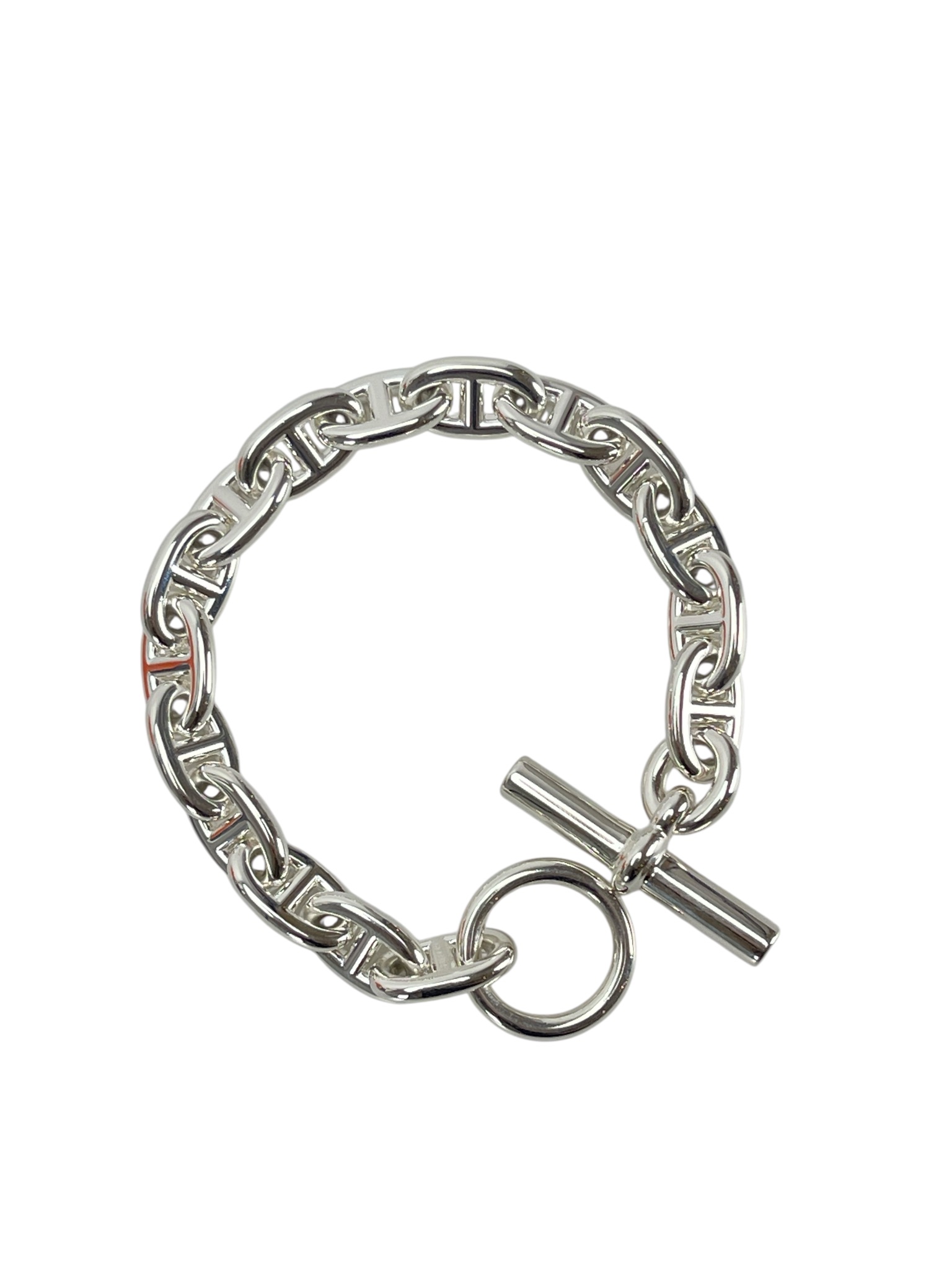 HERMES - Chaine d'ancre Bracelet Medium Model 12 links SILVER AG925