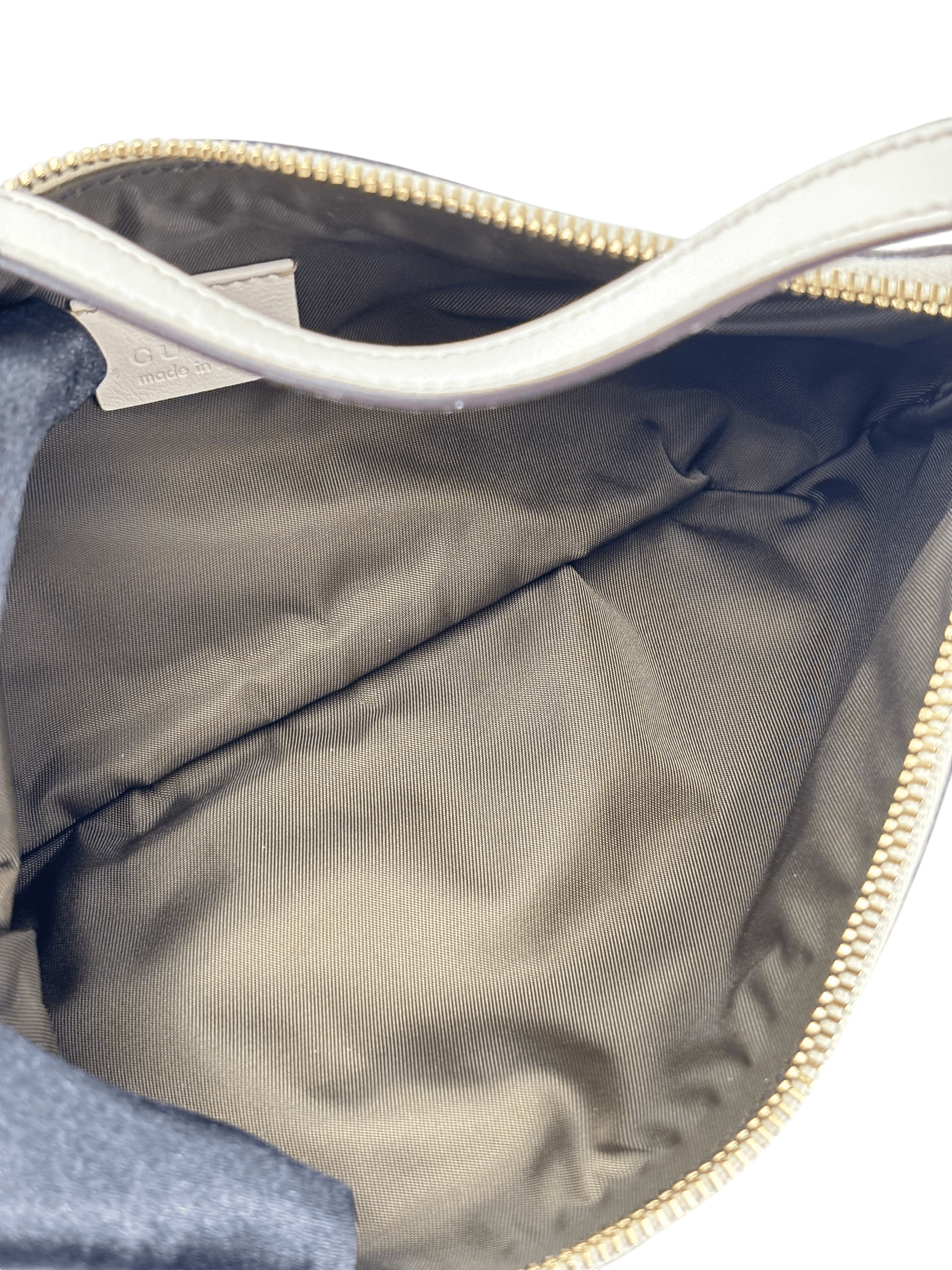 GUCCI - Beige Canvas Pochette Shoulder Bag