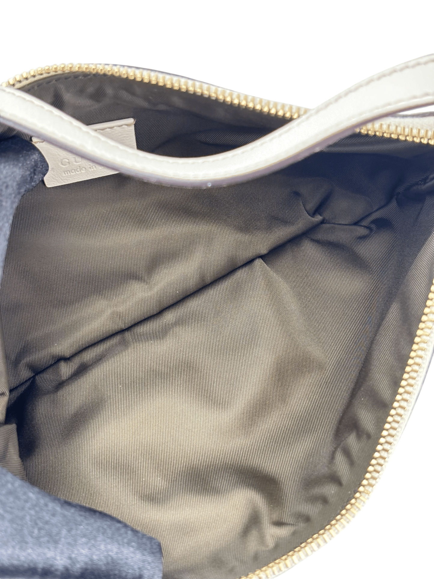 GUCCI - Beige Canvas Pochette Shoulder Bag