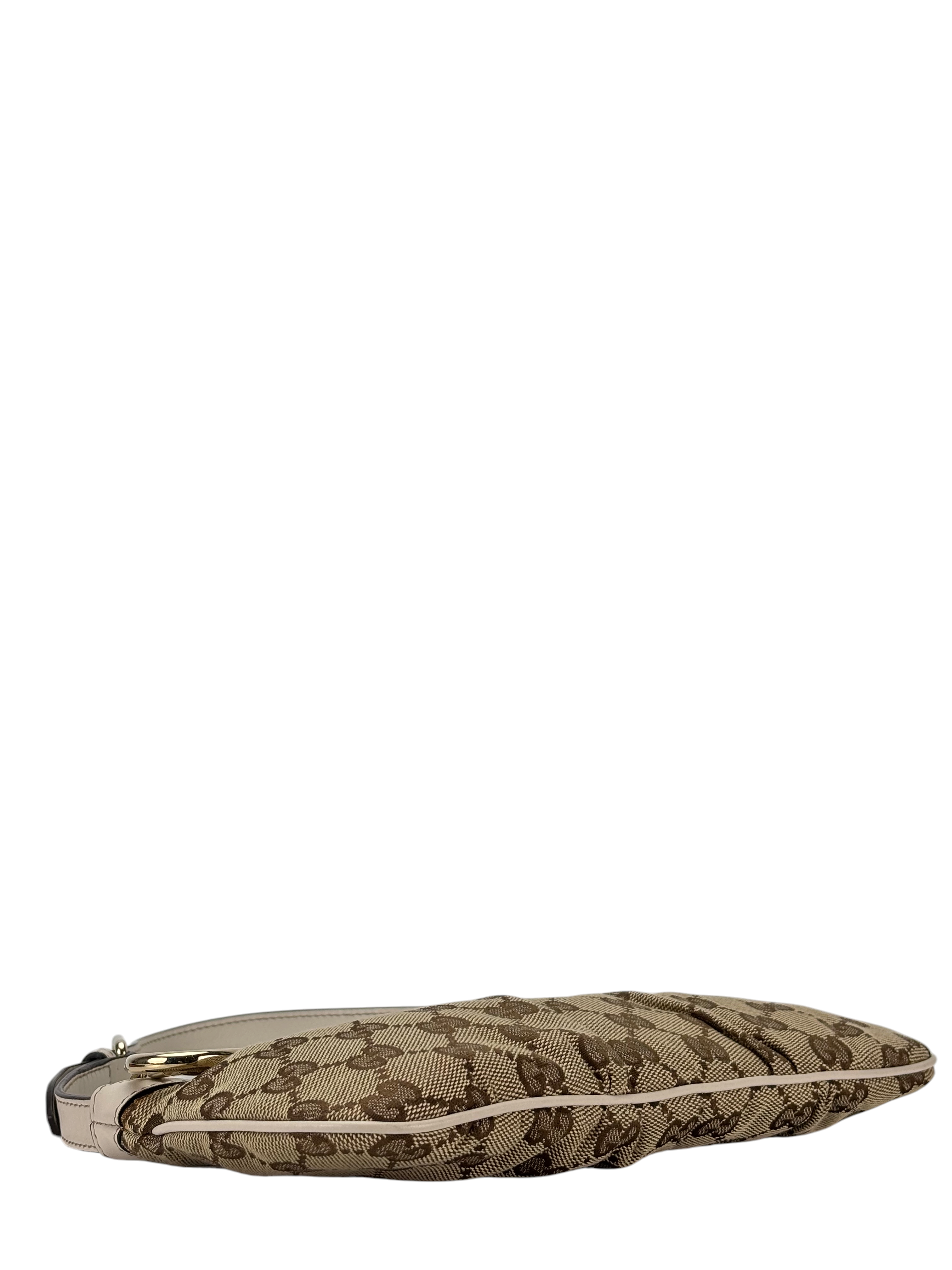 GUCCI - Beige Canvas Pochette Shoulder Bag