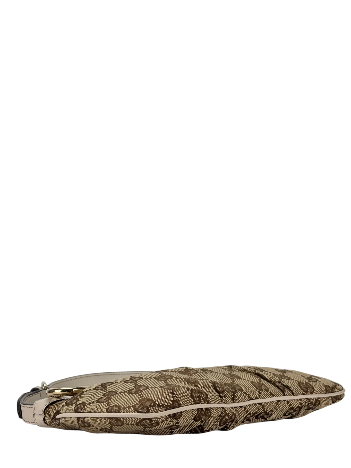 GUCCI - Beige Canvas Pochette Shoulder Bag