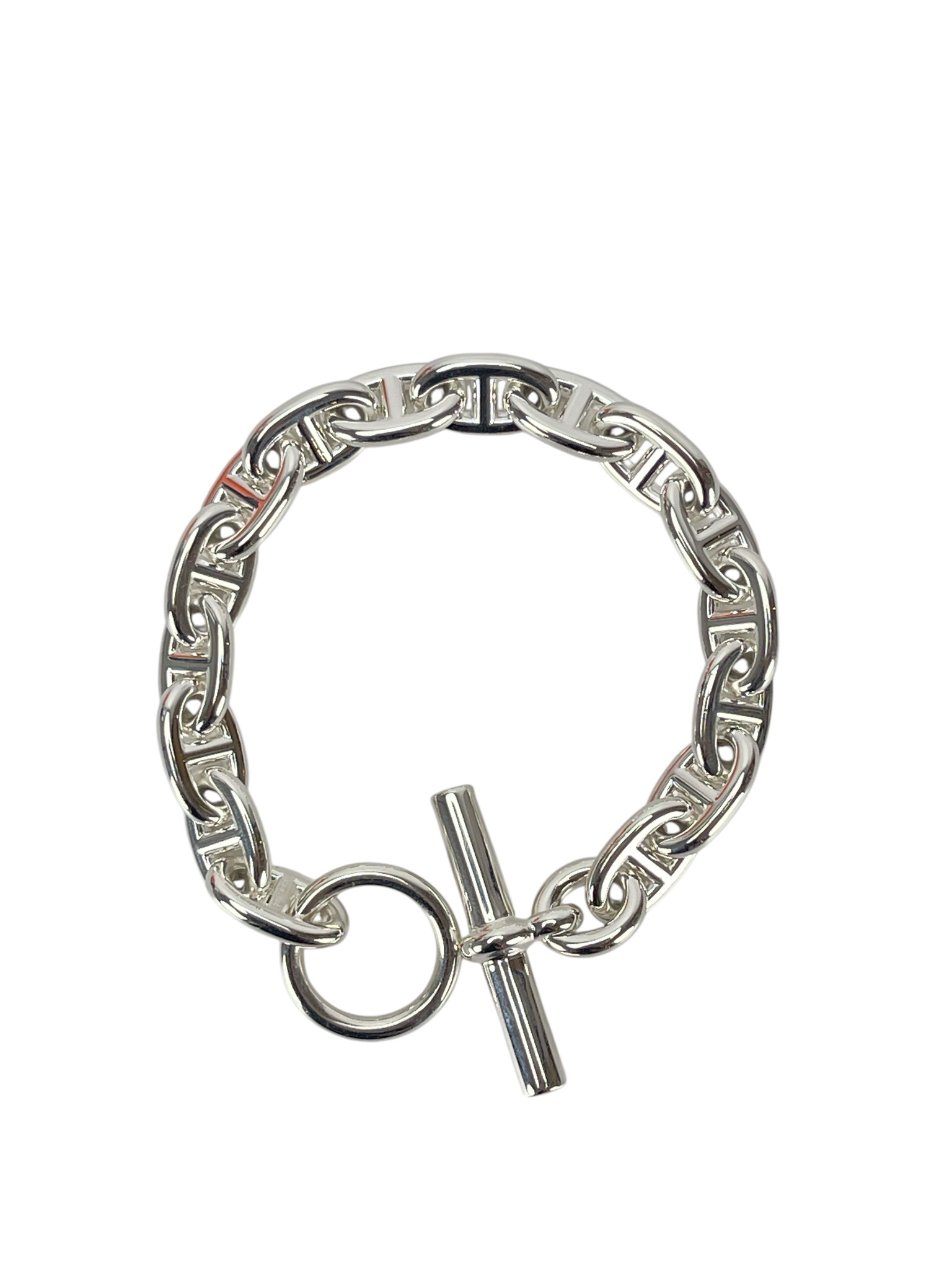 HERMES - Chaine d'ancre Bracelet Medium Model 12 links SILVER AG925