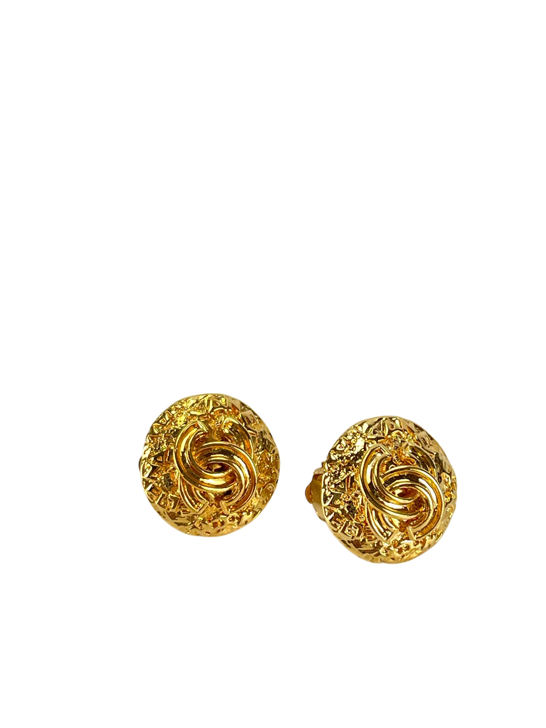 CHANEL - 95A Gold Coco Mark Earrings
