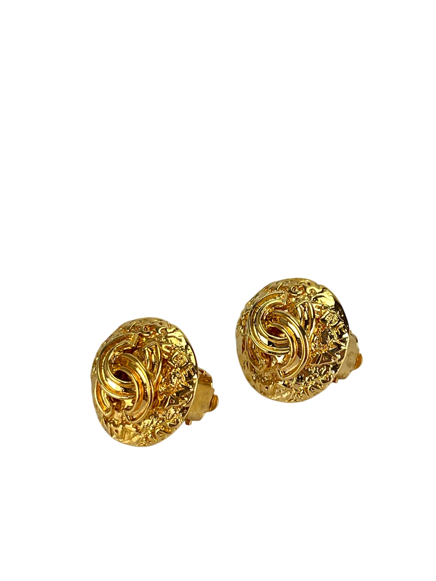 CHANEL - 95A Gold Coco Mark Earrings