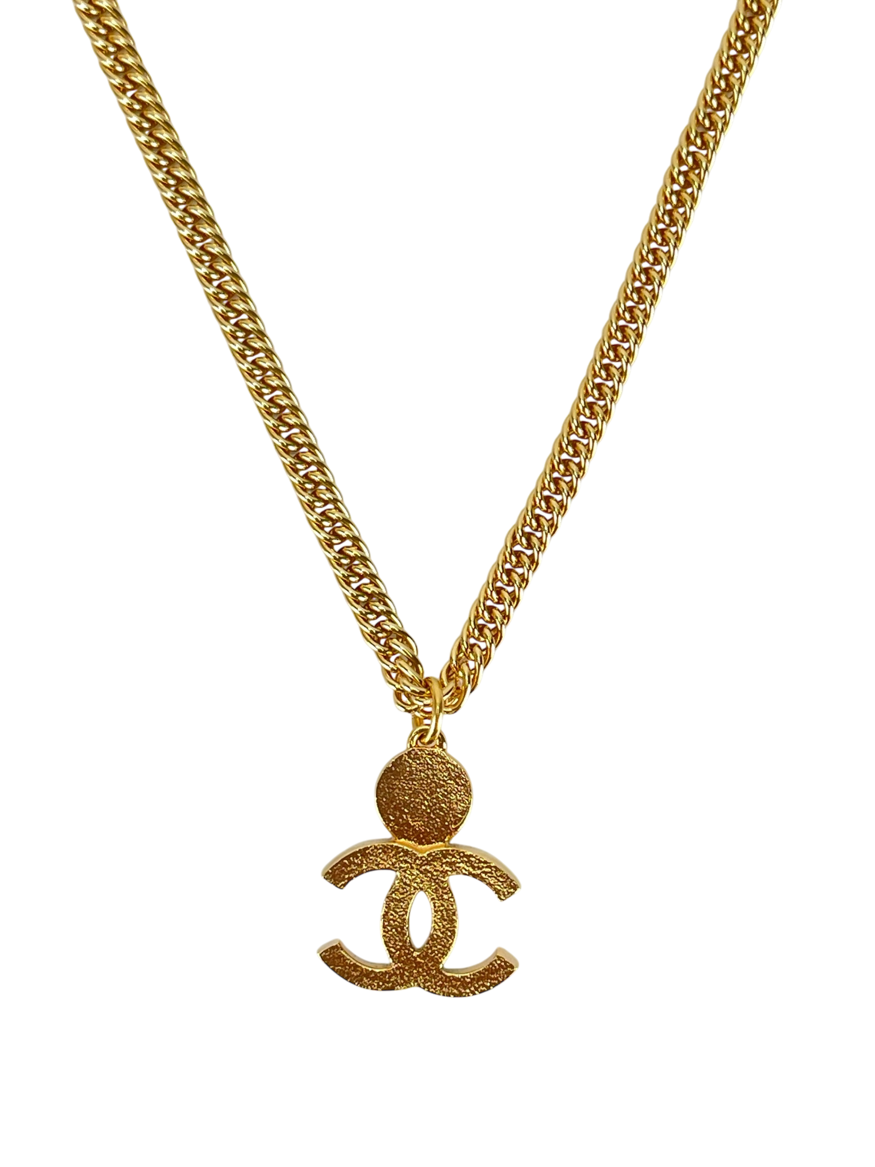CHANEL - 24P  CC Logo Chain Denim Coco Mark Necklace