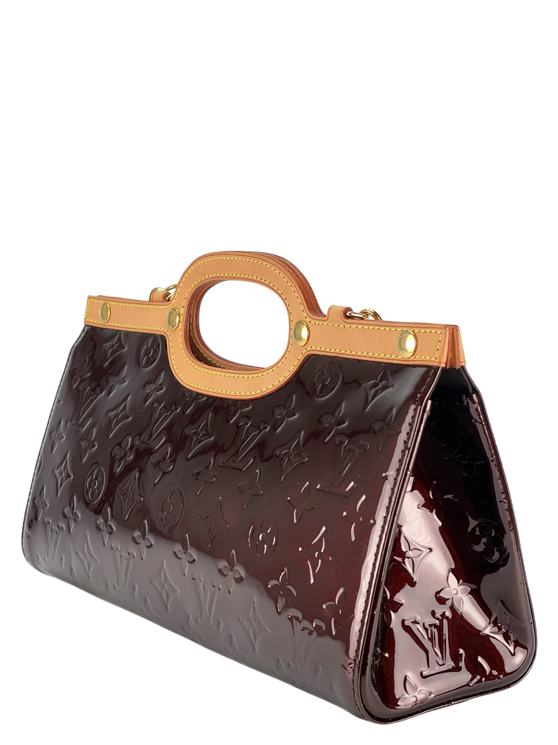 LOUIS VUITTON - Red Patent Leather Vernis Roxbury Shoulder Bag