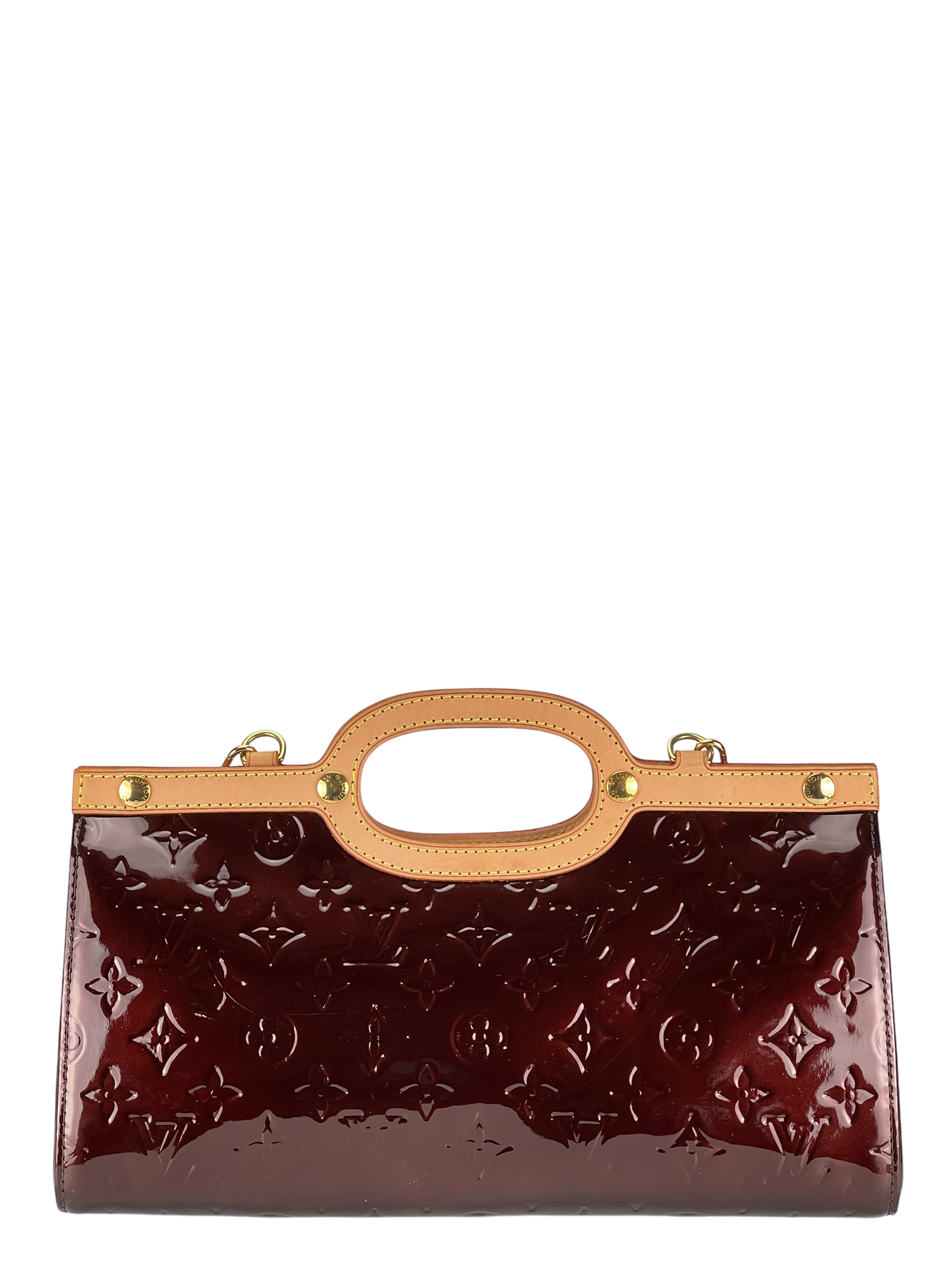 LOUIS VUITTON - Red Patent Leather Vernis Roxbury Shoulder Bag