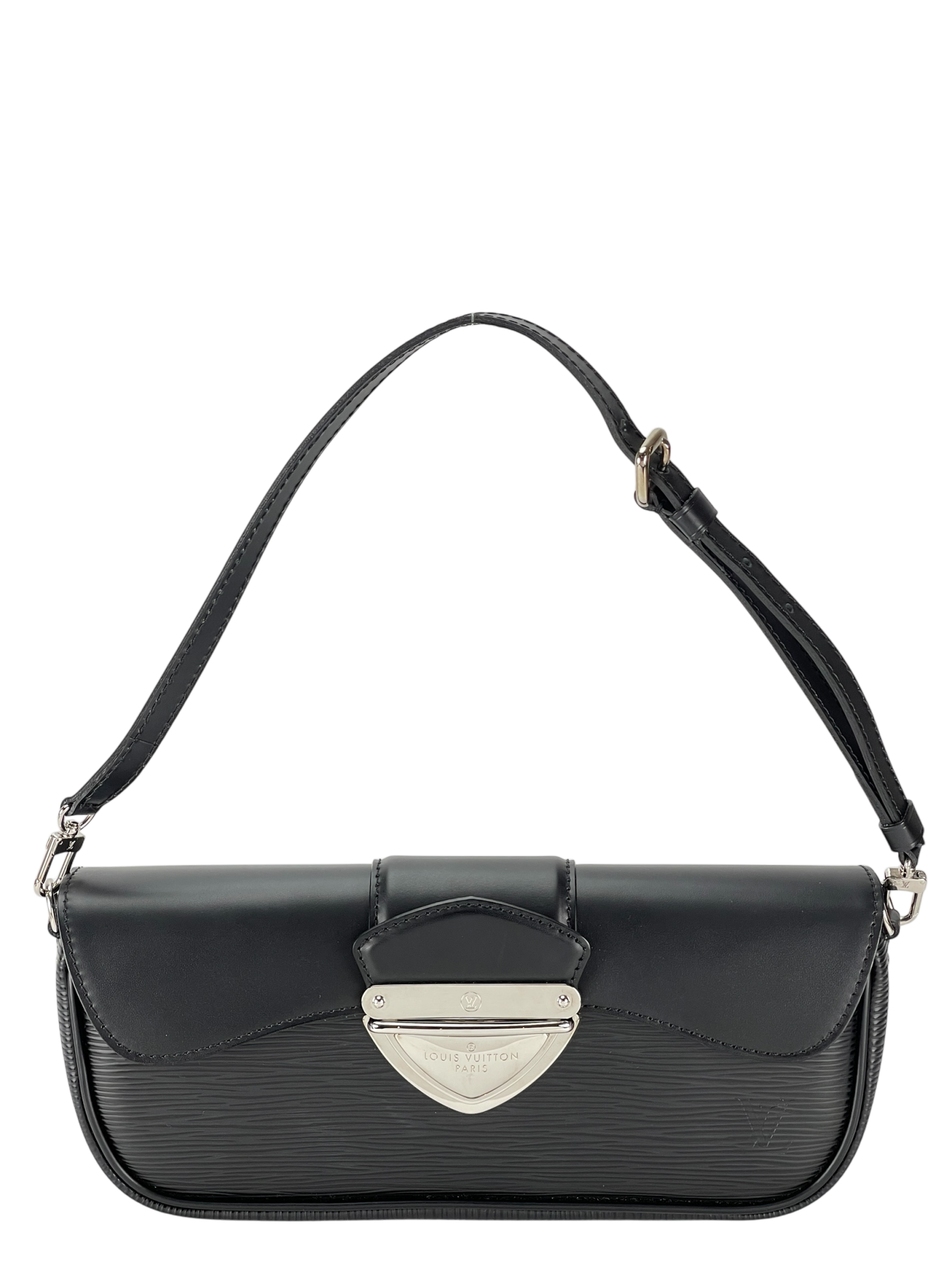 LOUIS VUITTON - Black Epi Montaigne Clutch Bag