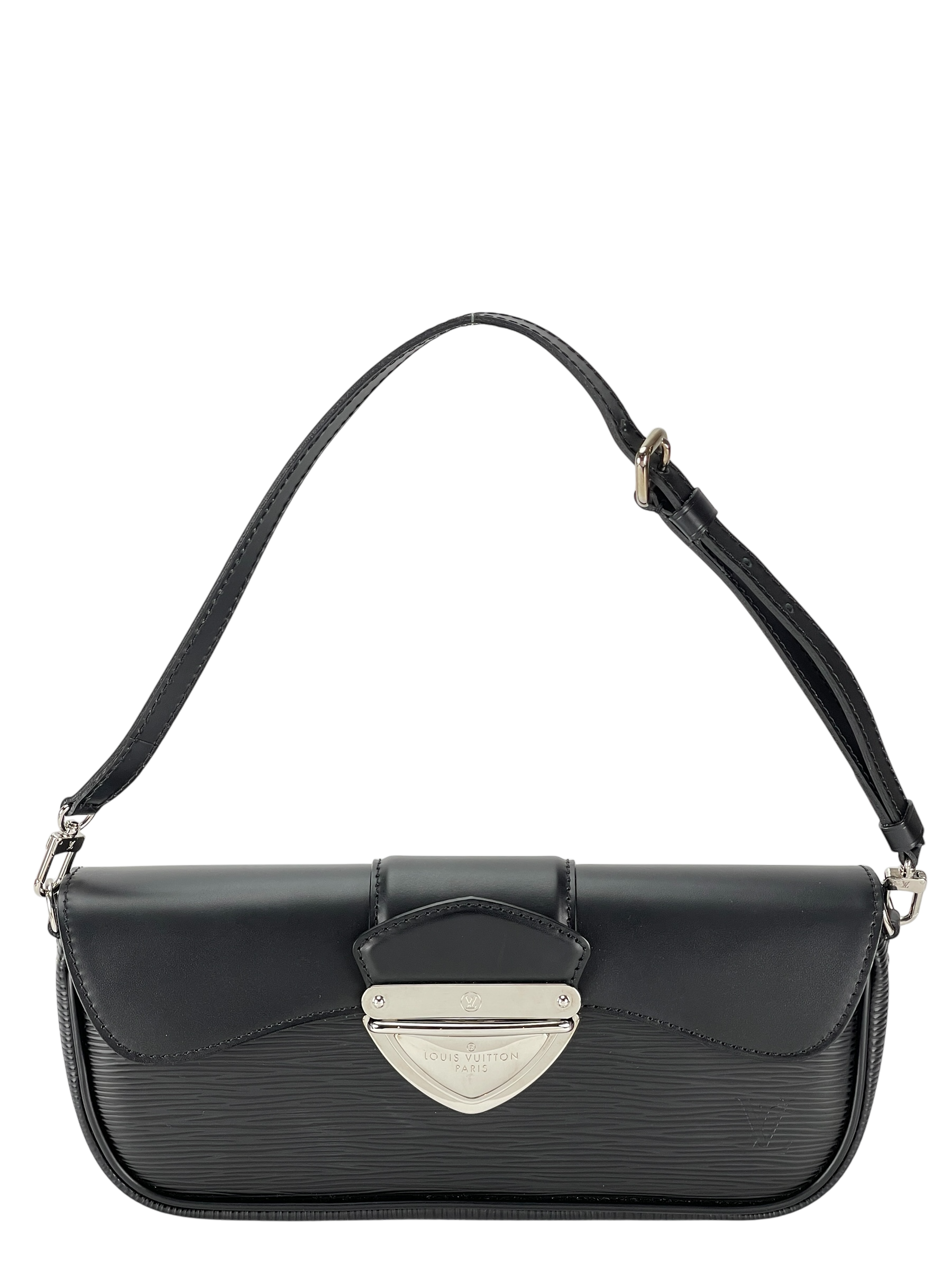 LOUIS VUITTON - Black Epi Montaigne Clutch Bag
