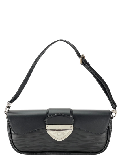 LOUIS VUITTON - Black Epi  Montaigne Clutch Bag