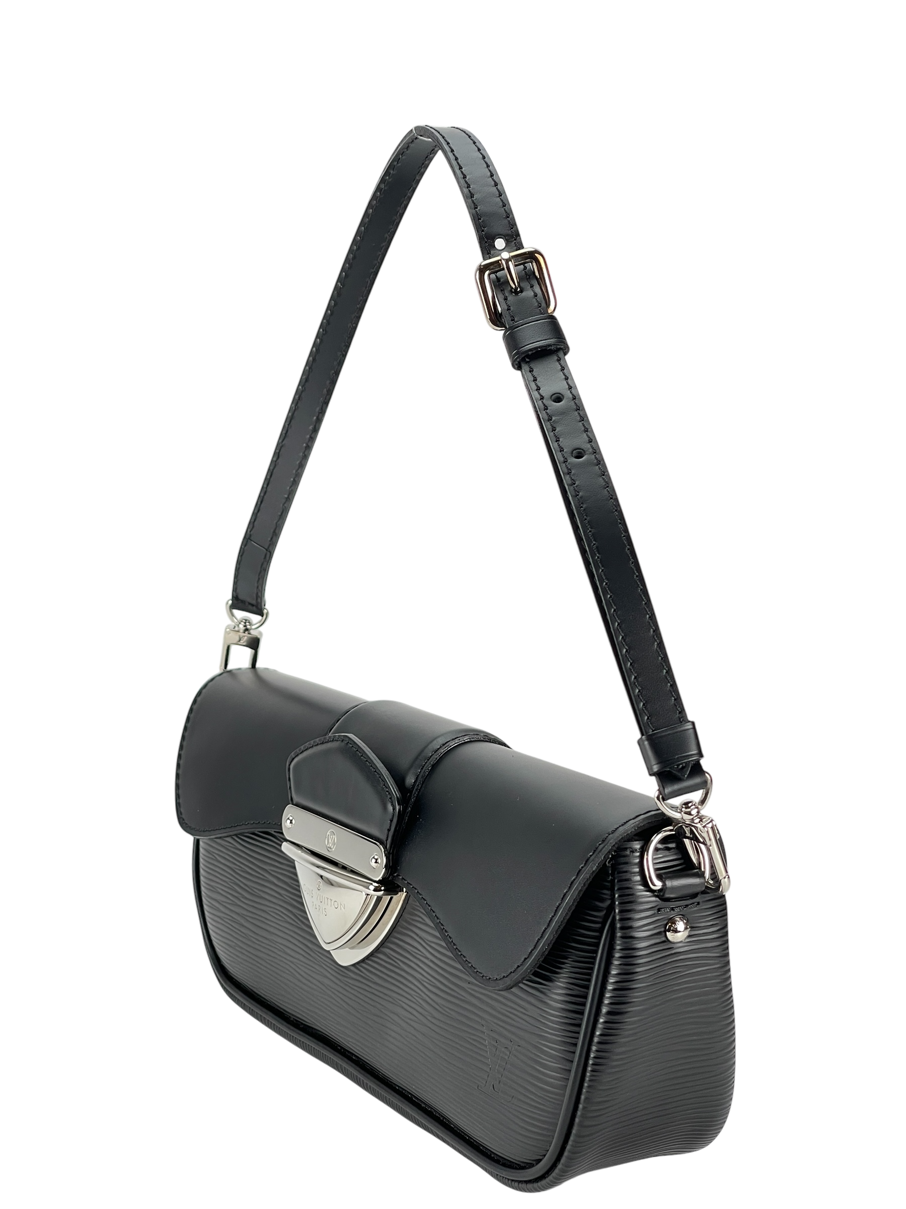 LOUIS VUITTON - Black Epi Montaigne Clutch Bag