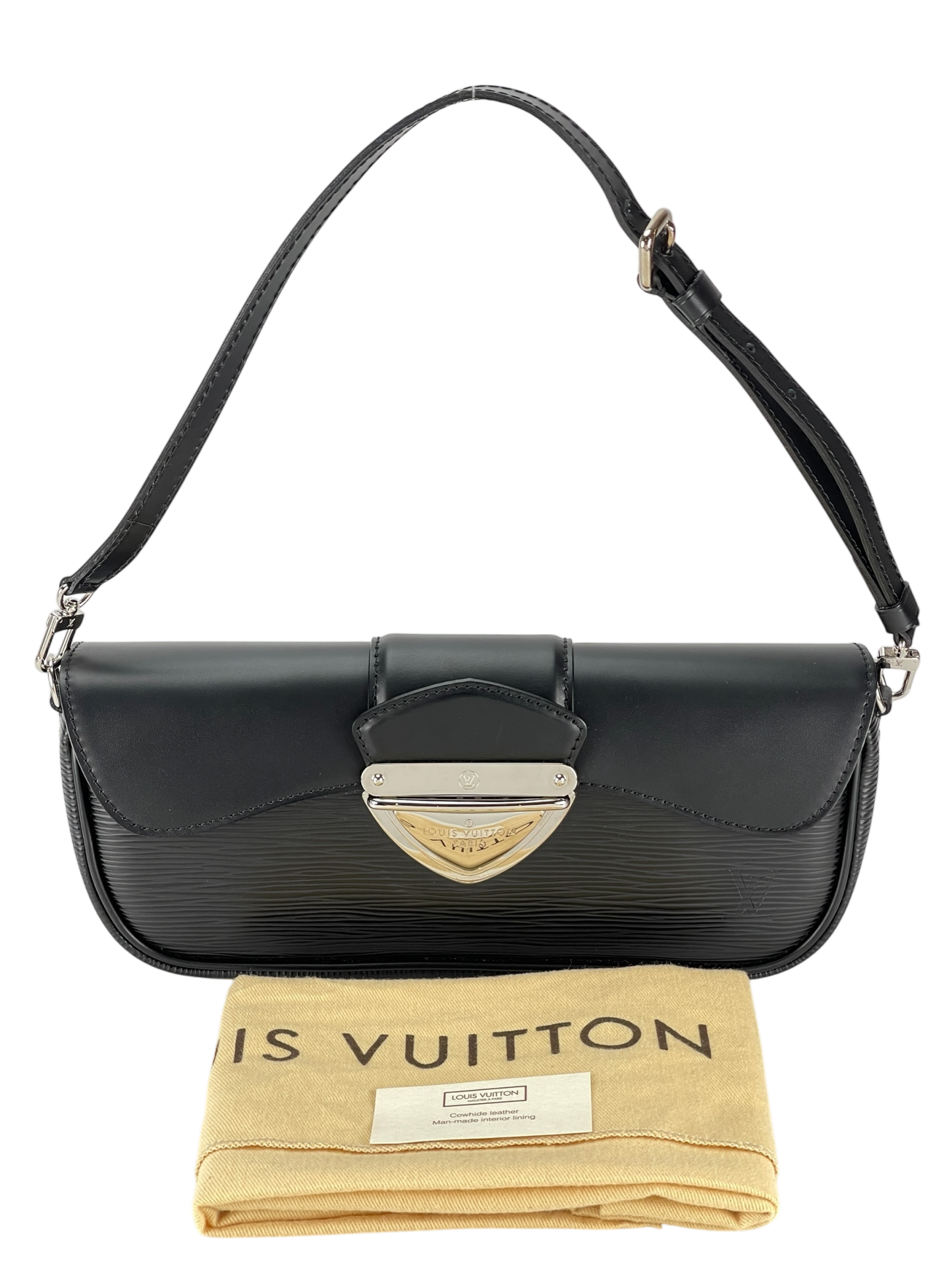 LOUIS VUITTON - Black Epi Montaigne Clutch Bag
