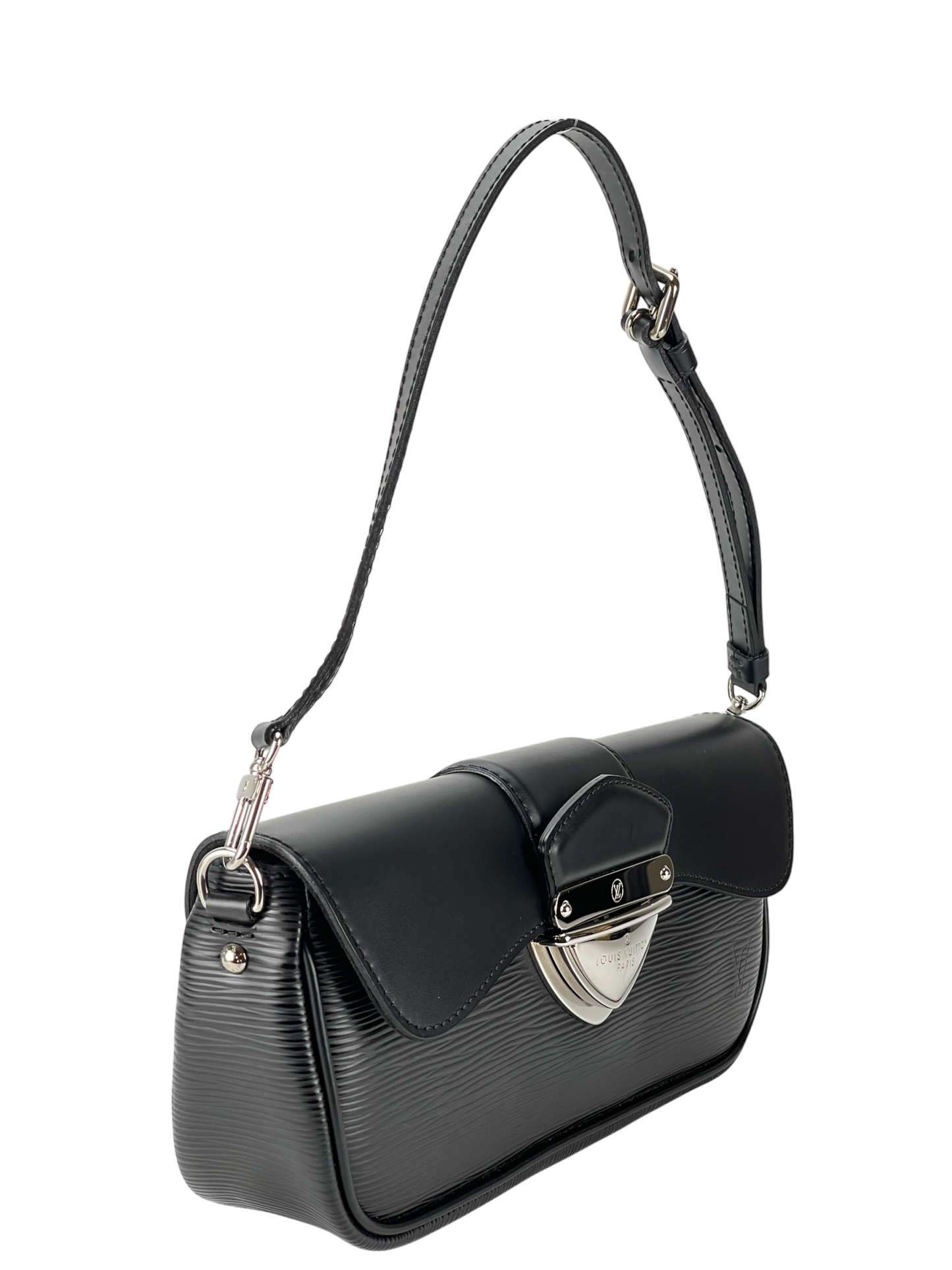 LOUIS VUITTON - Black Epi Montaigne Clutch Bag