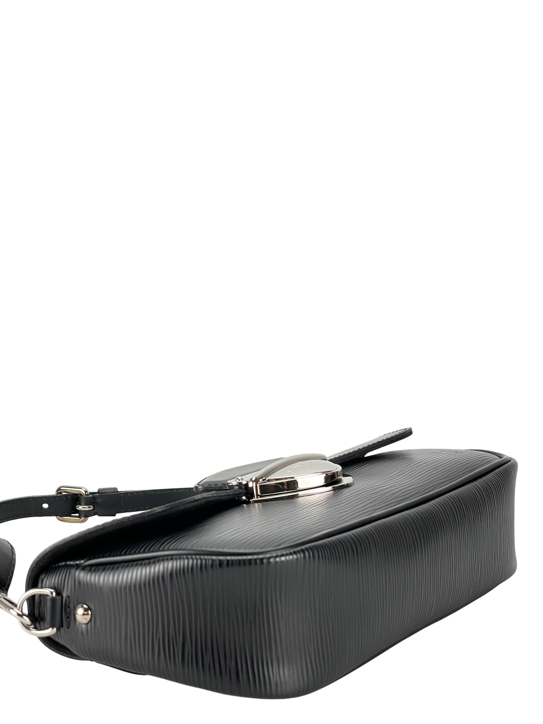LOUIS VUITTON - Black Epi Montaigne Clutch Bag