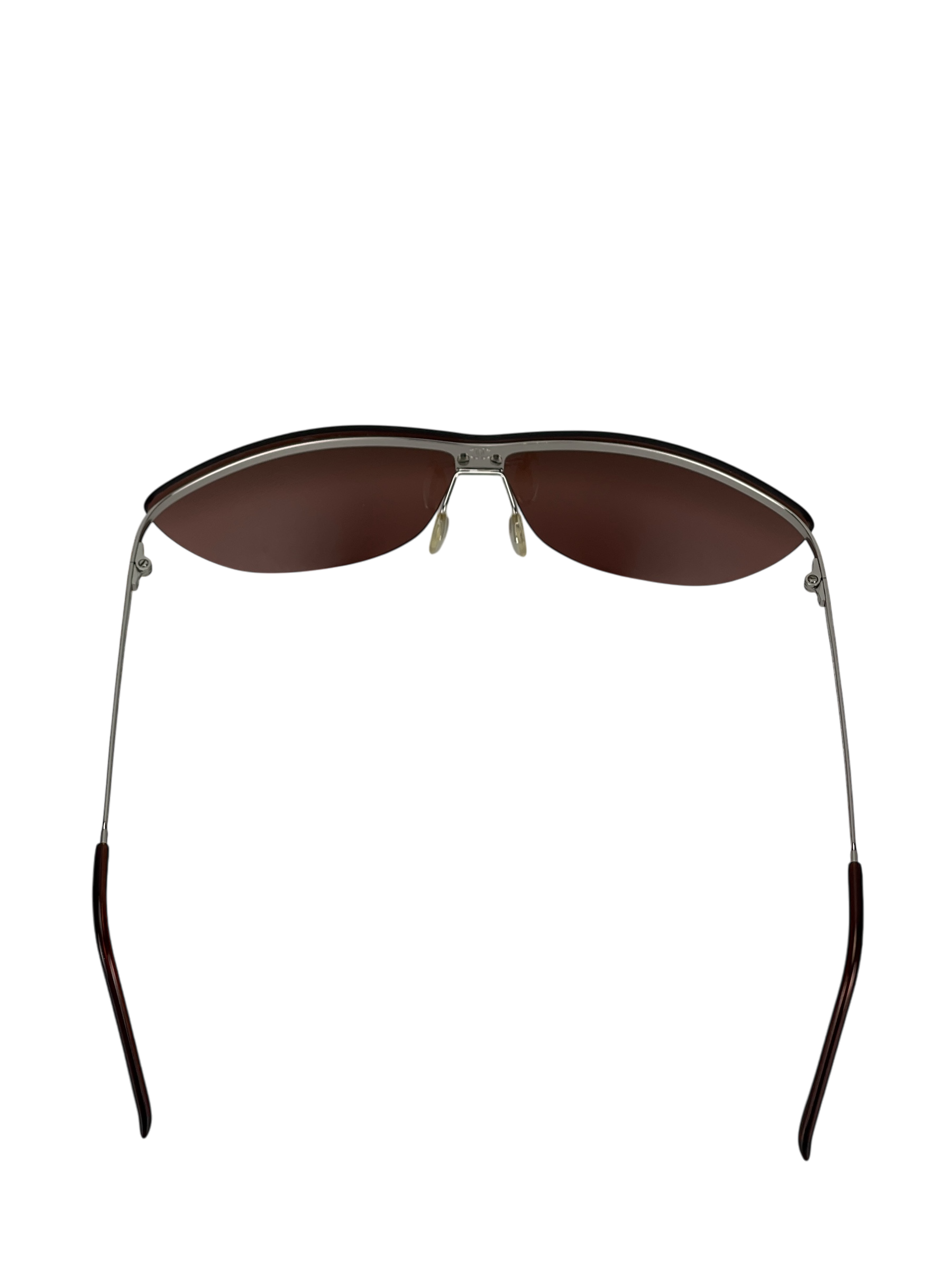 CHANEL - Dark Red  Metal Sunglasses