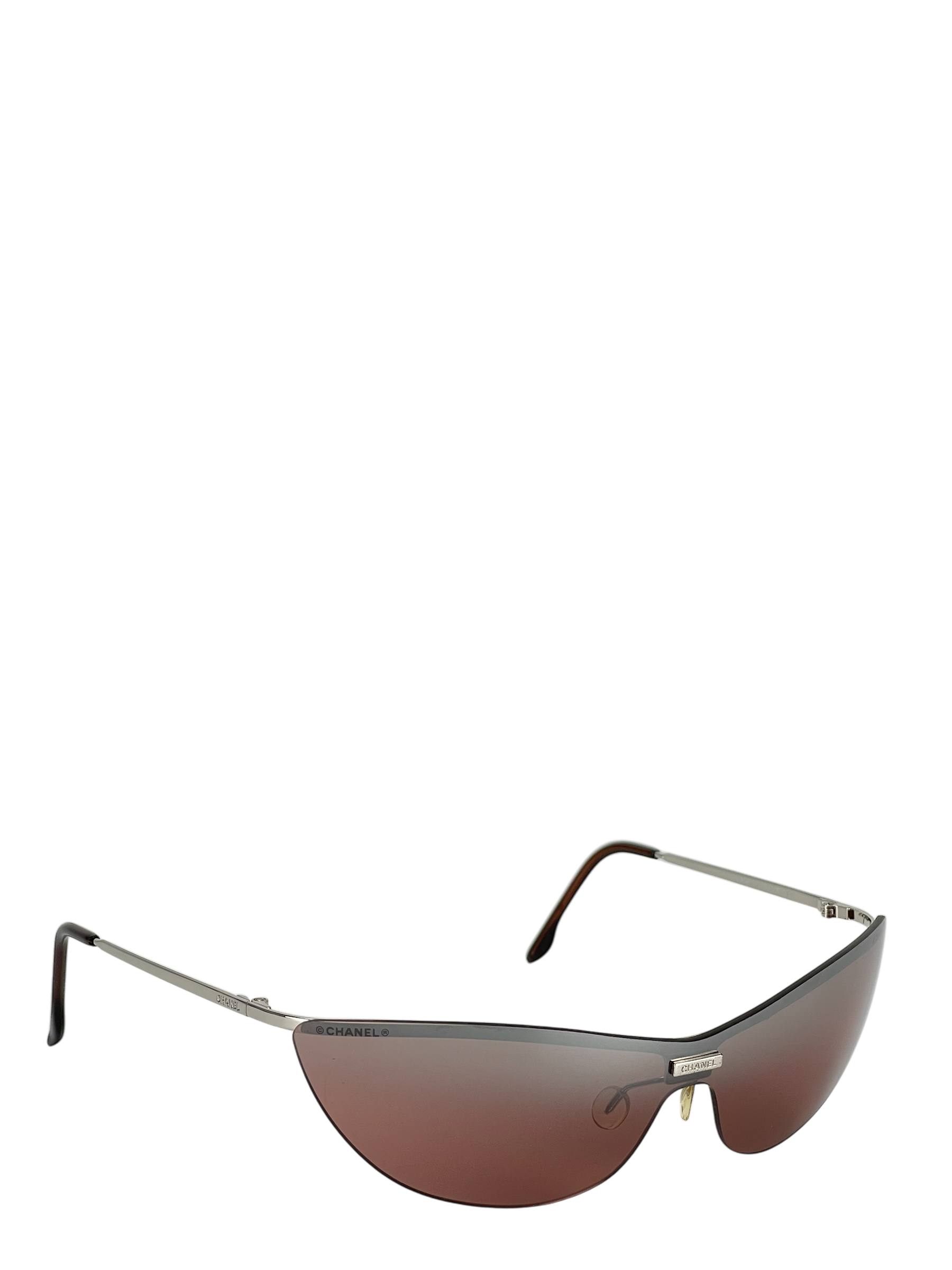 CHANEL - Dark Red Metal Sunglasses