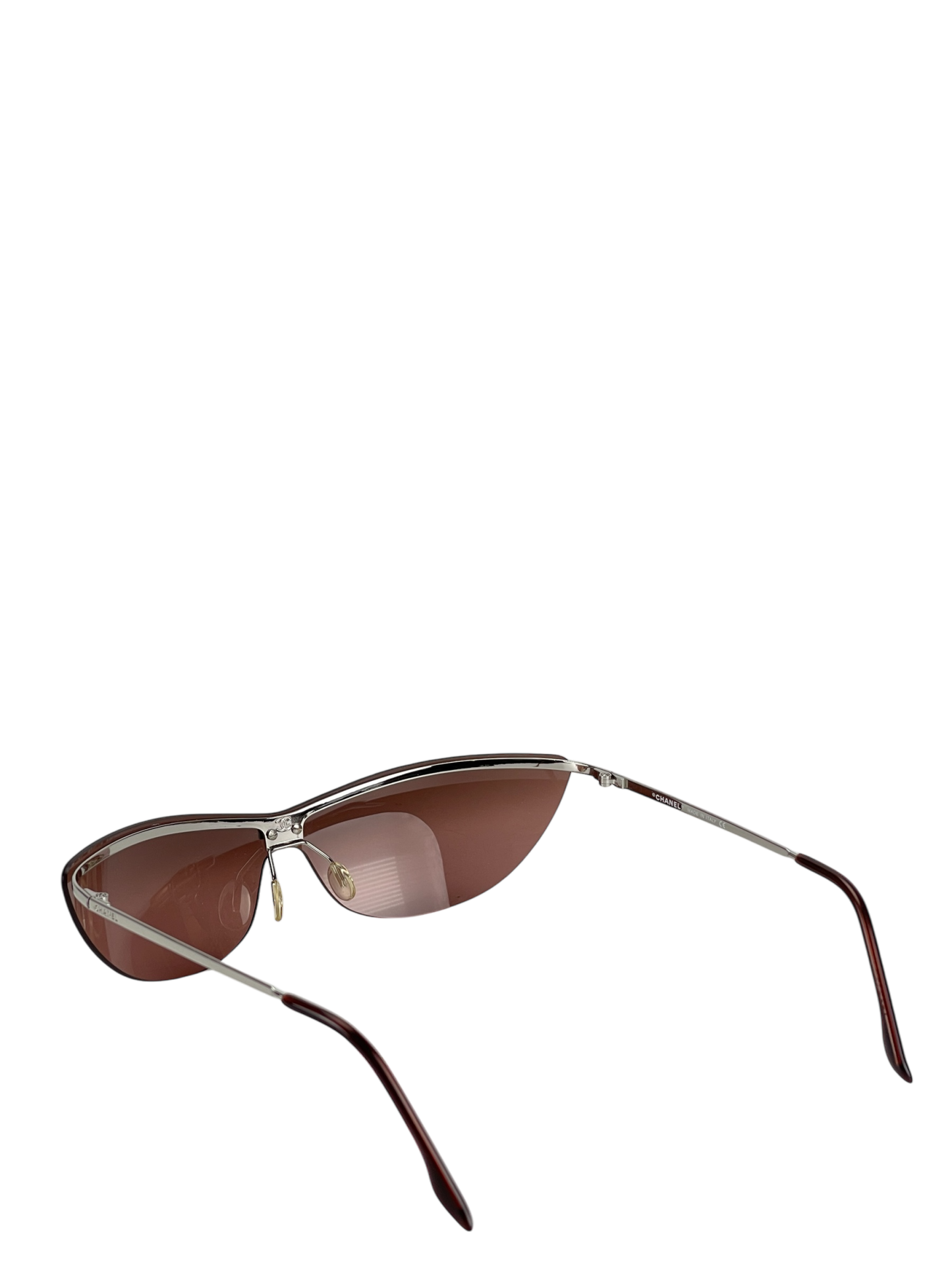 CHANEL - Dark Red Metal Sunglasses