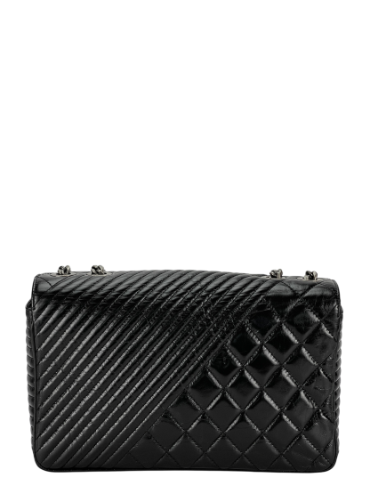 CHANEL - Coco Boy Medium Quilted Glazed Calfskin Chain Flap Bag 
