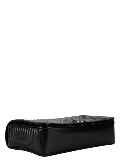 CHANEL - Coco Boy Medium Quilted Glazed Calfskin Chain Flap Bag 