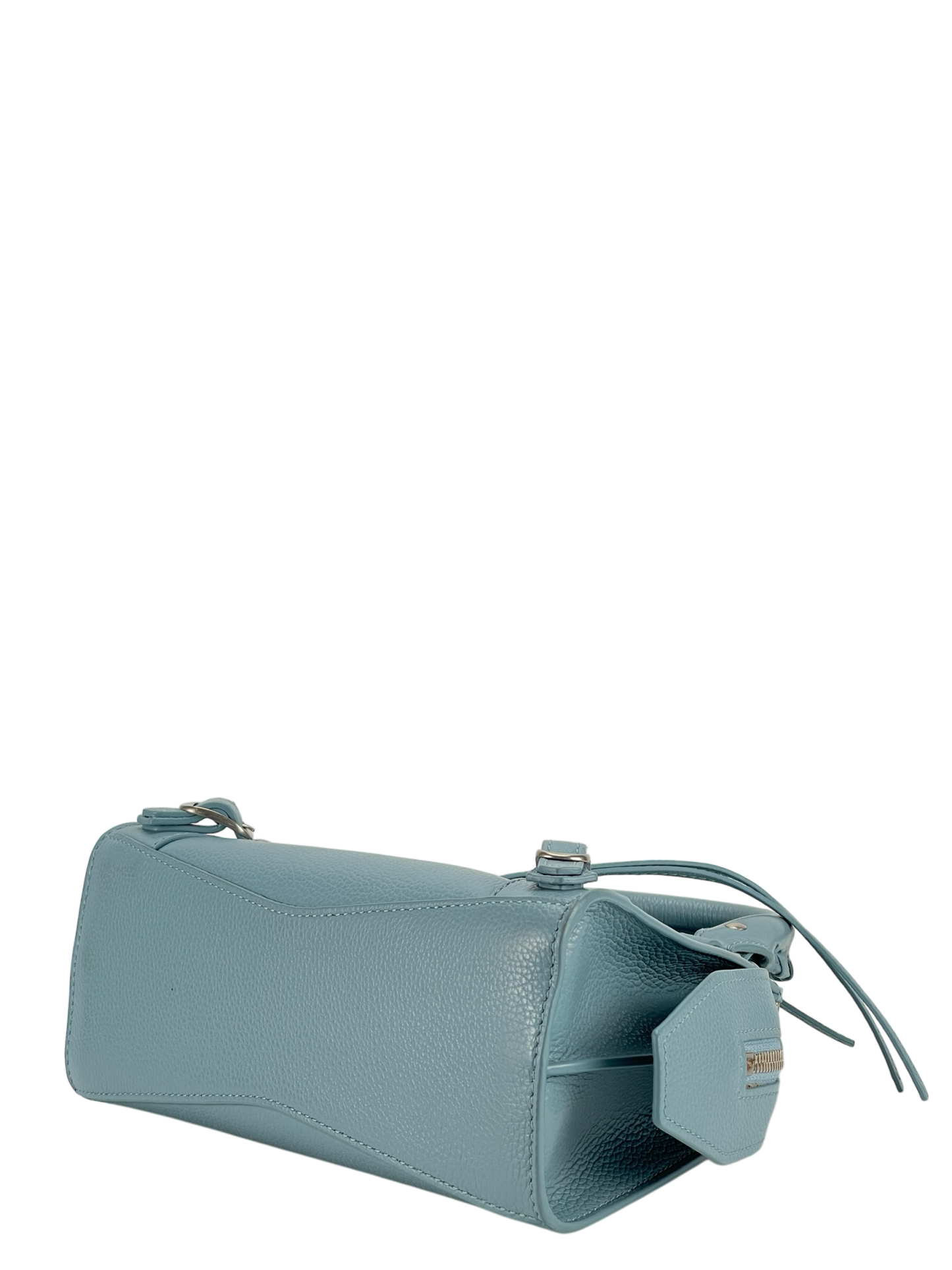 BALENCIAGA - Blue Calfskin Neo Classic City Mini Bag Sliver Hardware