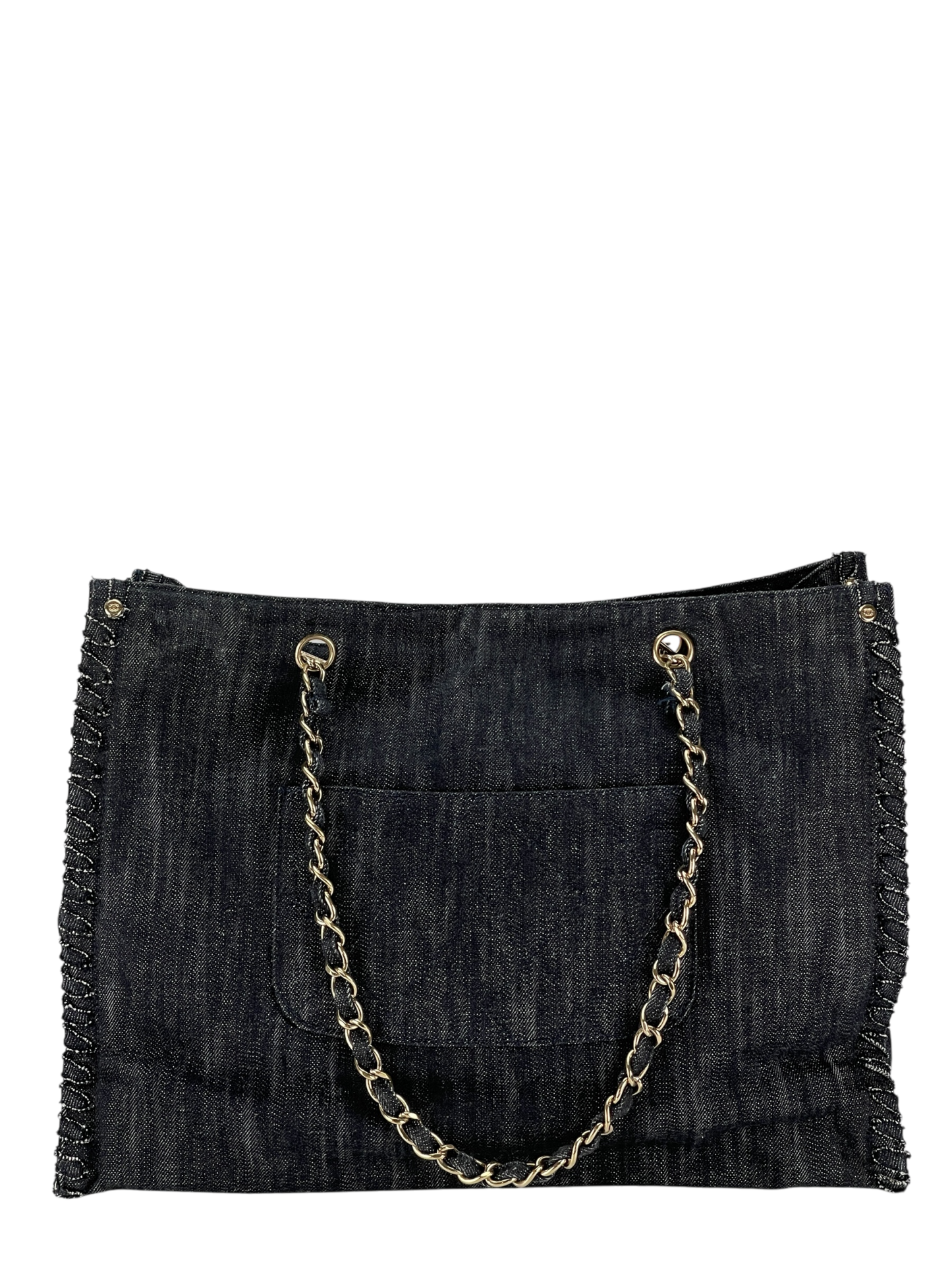 CHANEL - Night Flight Denim Chain Tote Bag